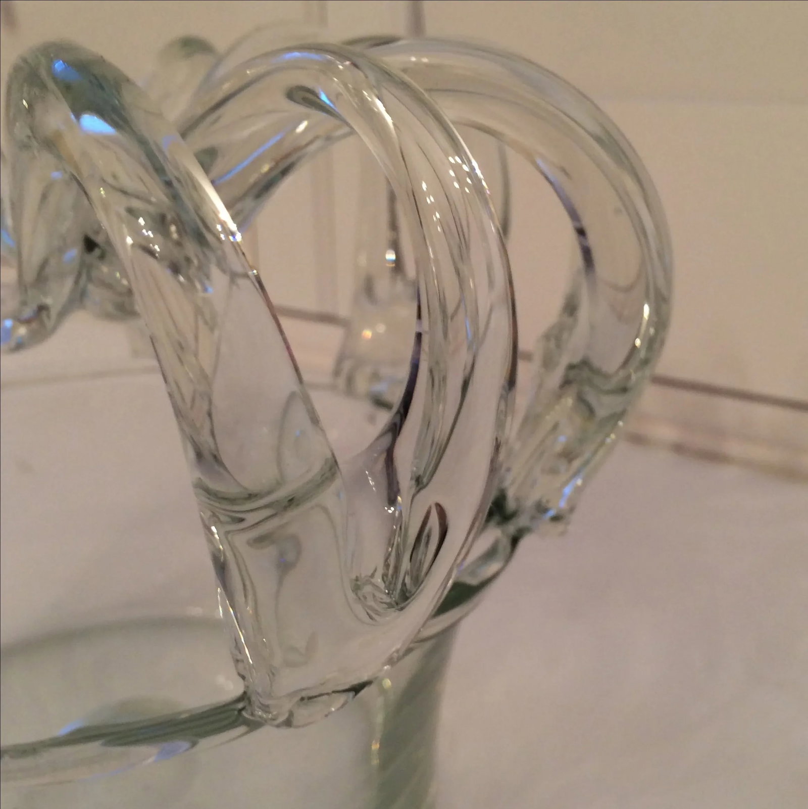 Antique 19th Century Hand Blown Glass Bride's Bank - 7