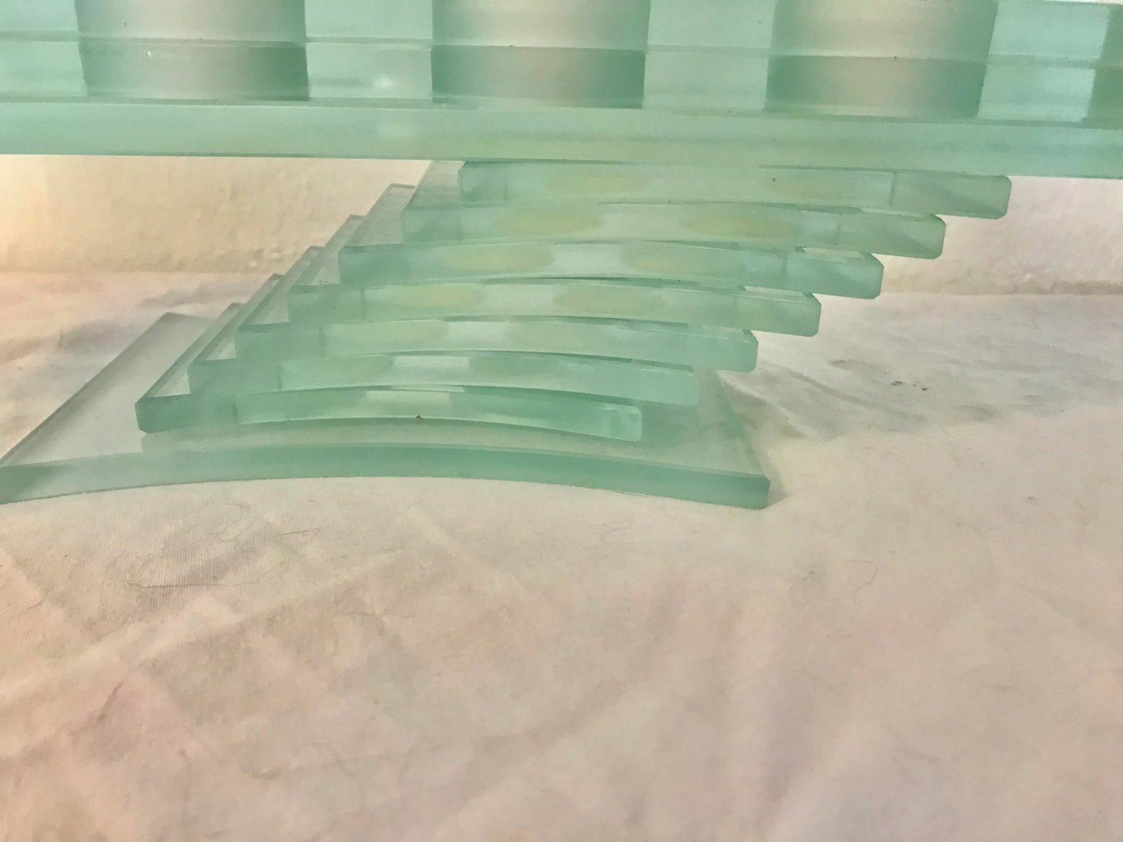 Mid Century Modern or Contemporary Stacked Glass Five Candle Candelabra - 3
