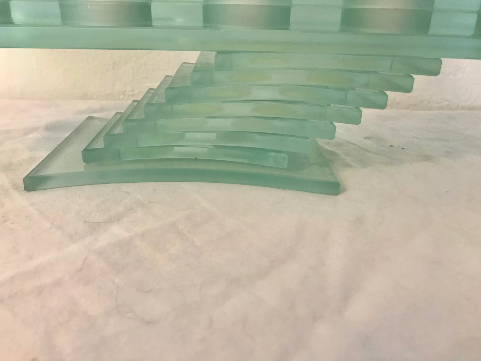 Mid Century Modern or Contemporary Stacked Glass Five Candle Candelabra - 4