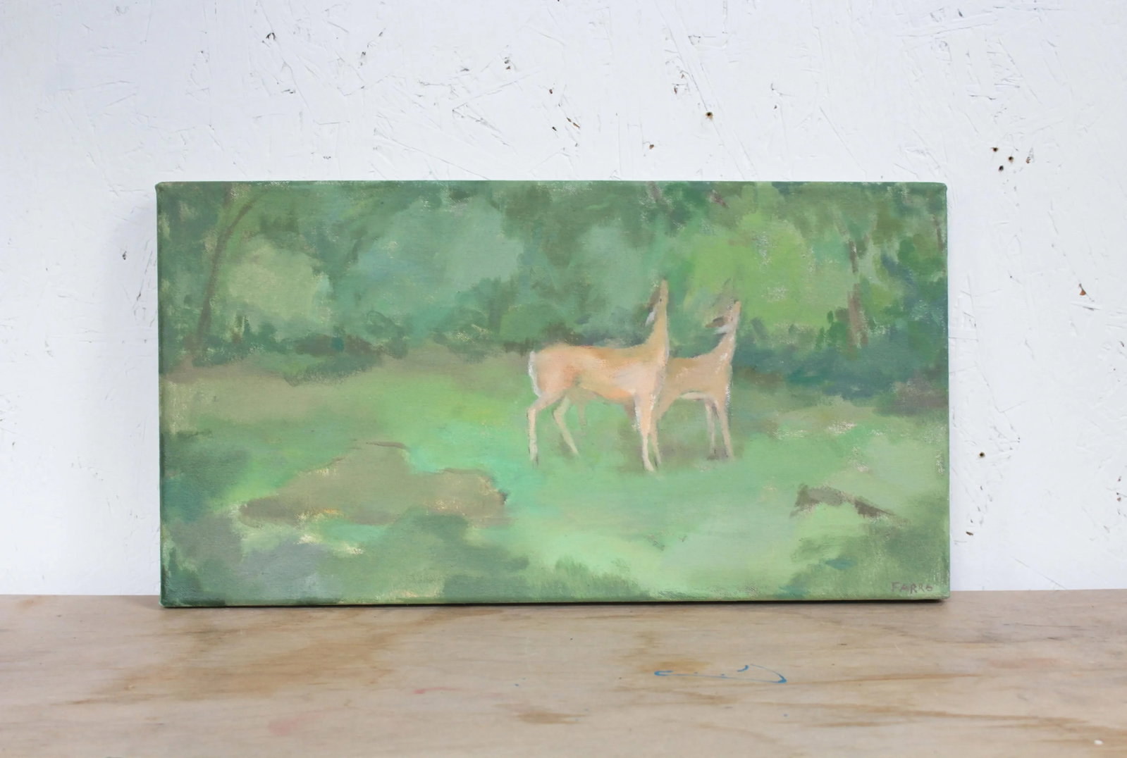 Deer Oil Painting, Contemporary Painting on Canvas by Michelle Farro - 3