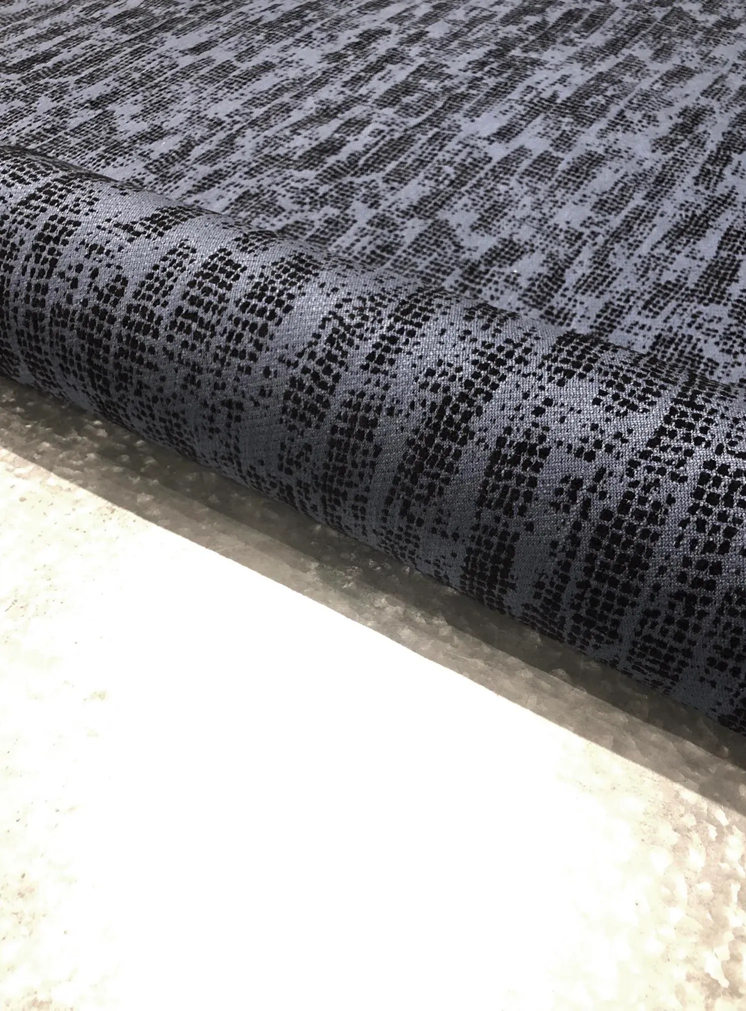 Lee Jofa Verse - Modern. Blue/Black Designer Upholstery Fabric - 5.5 Yards - 5