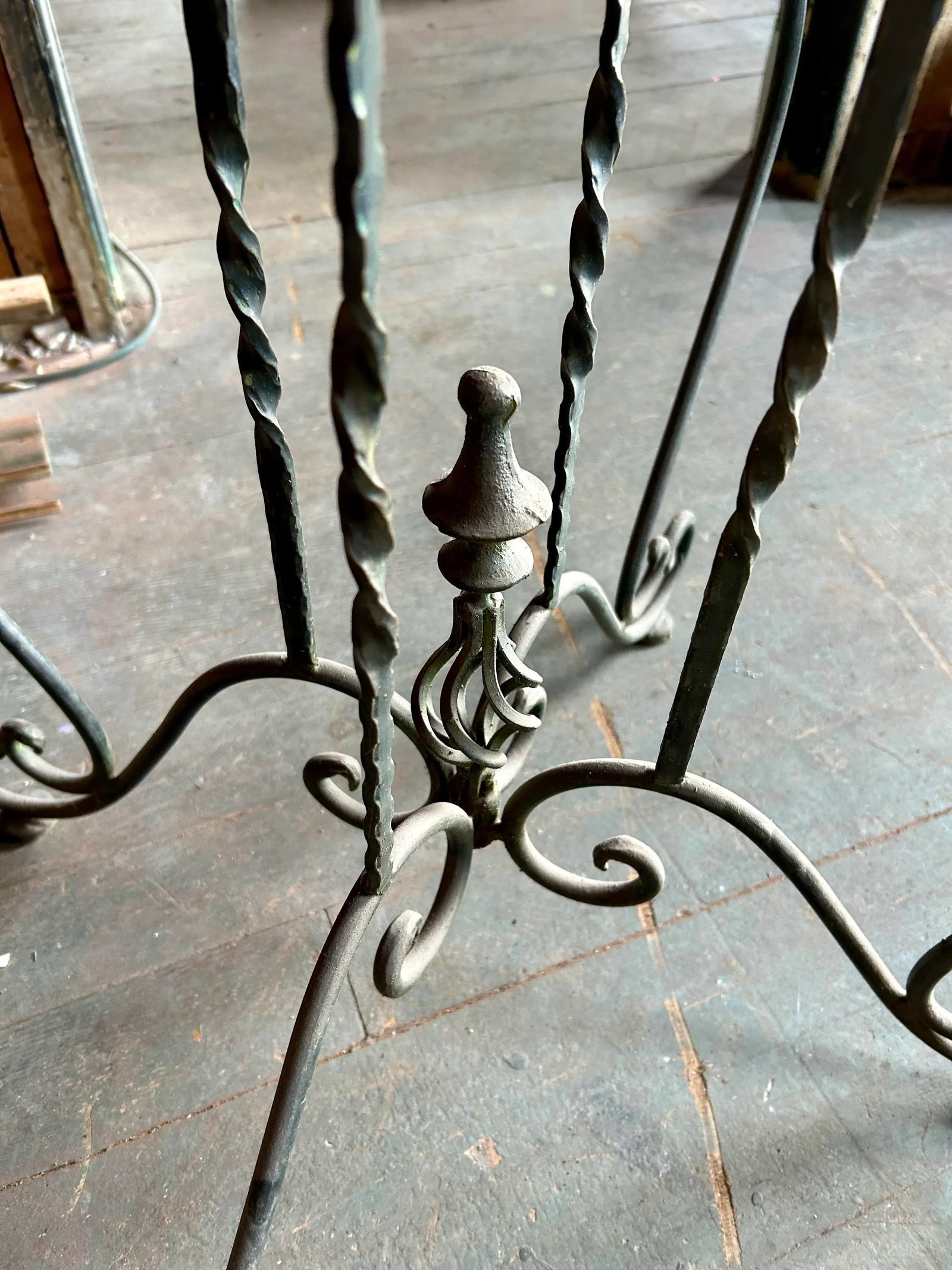 1950s Wrought Iron Bistro Table - 4
