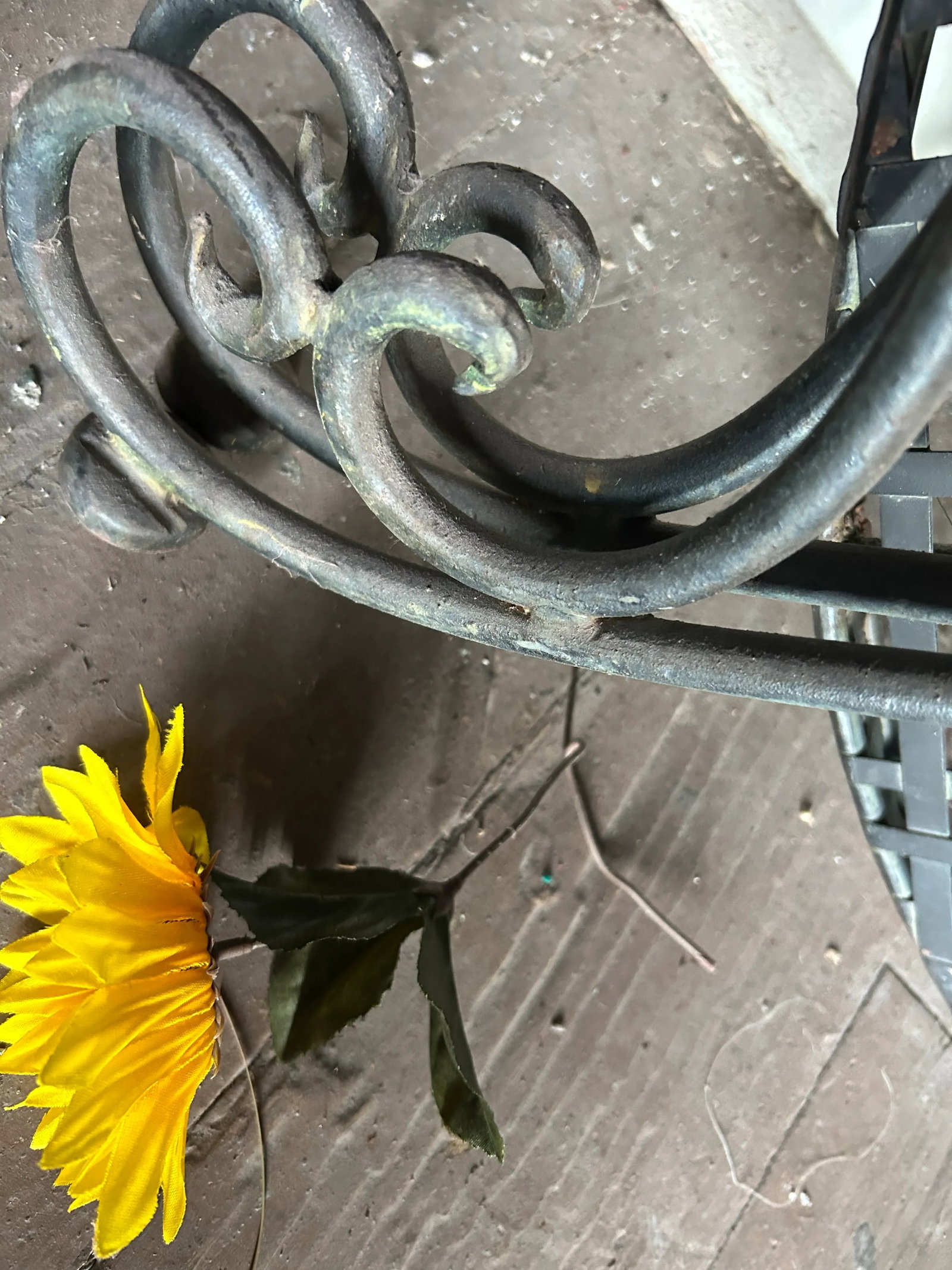 1950s Wrought Iron Bistro Table - 7