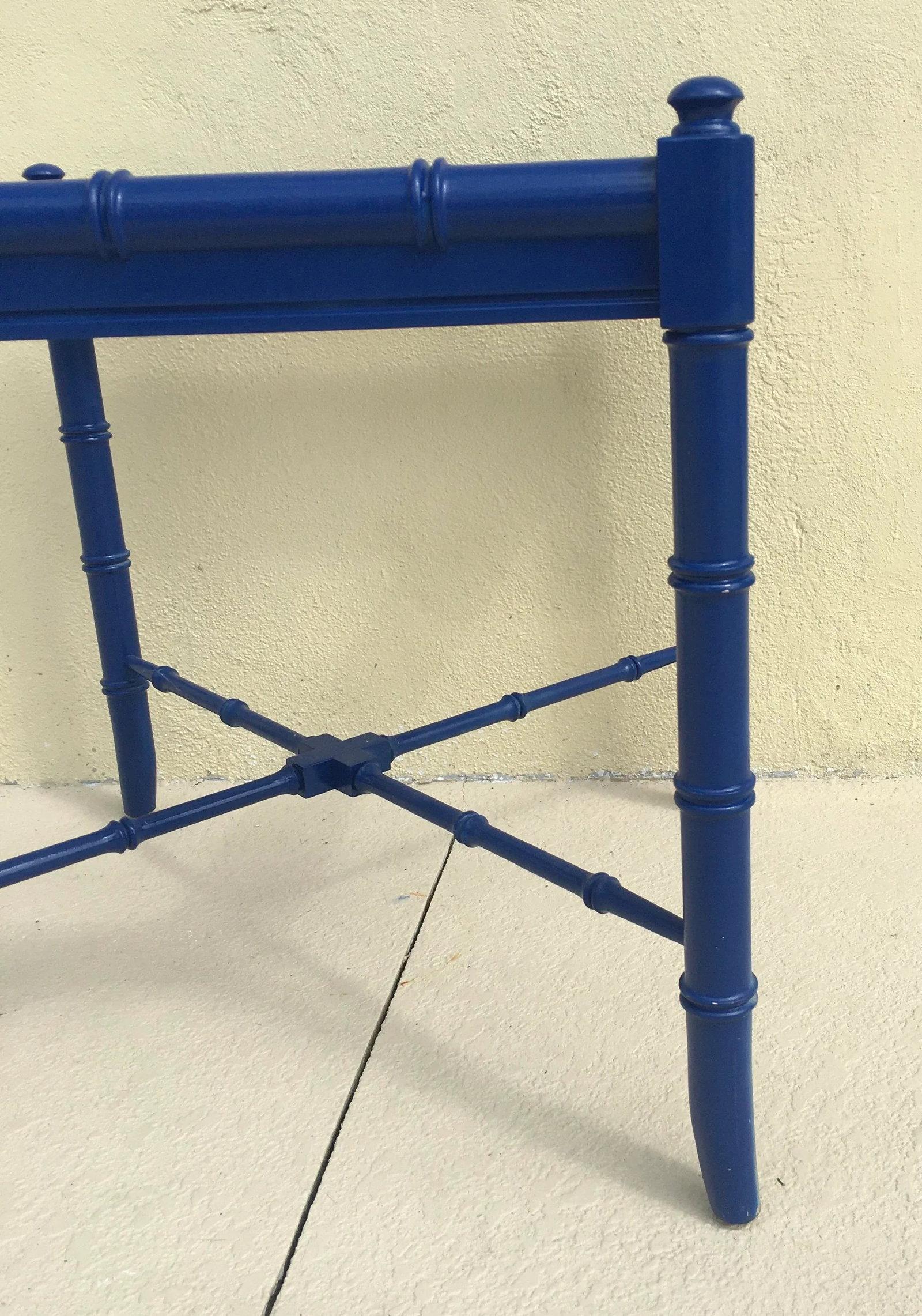 Vintage Thomasville Chinoiserie Faux Bamboo Side Table - 3