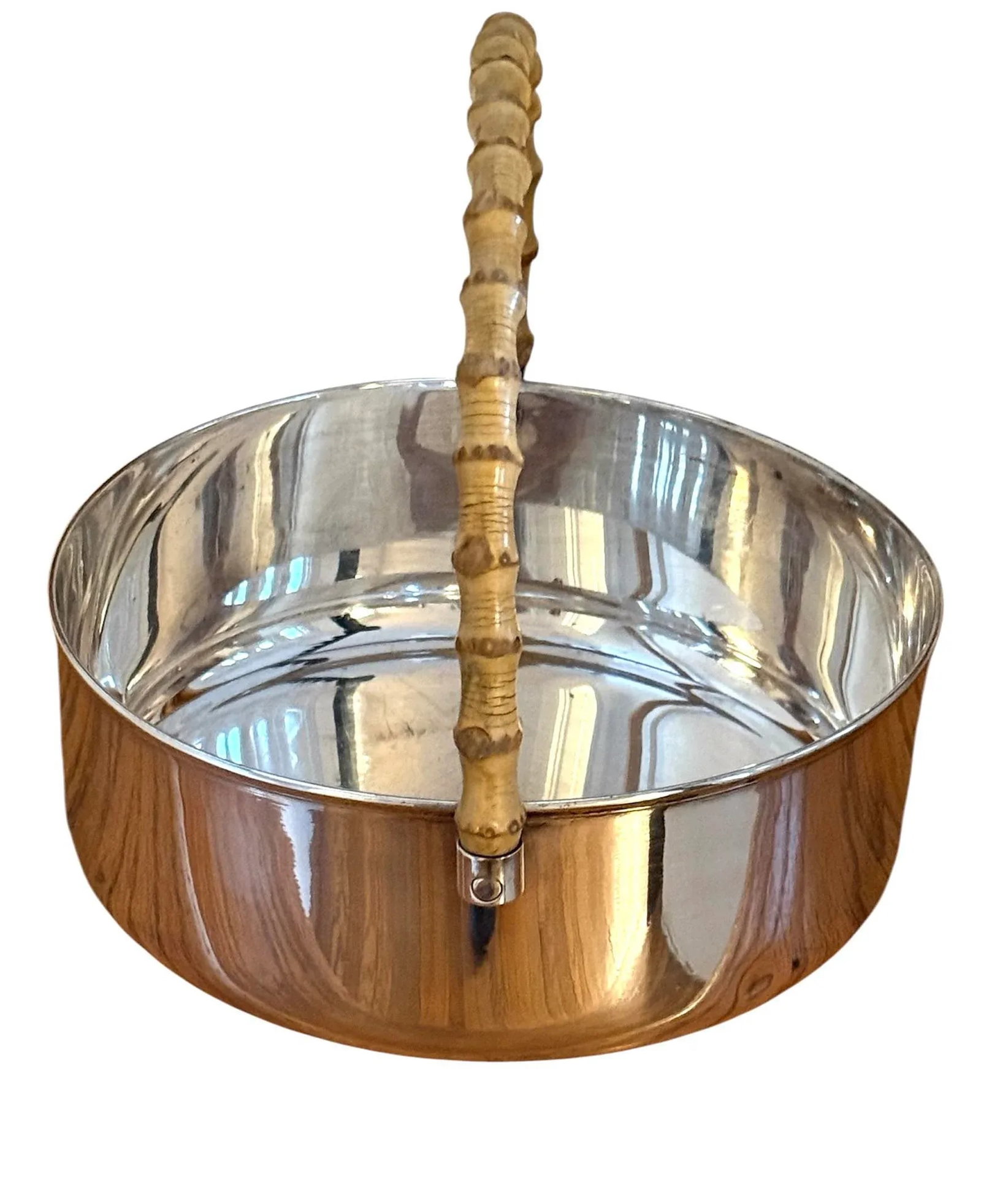 Gucci Silver and Bamboo Large Cachepot - 3