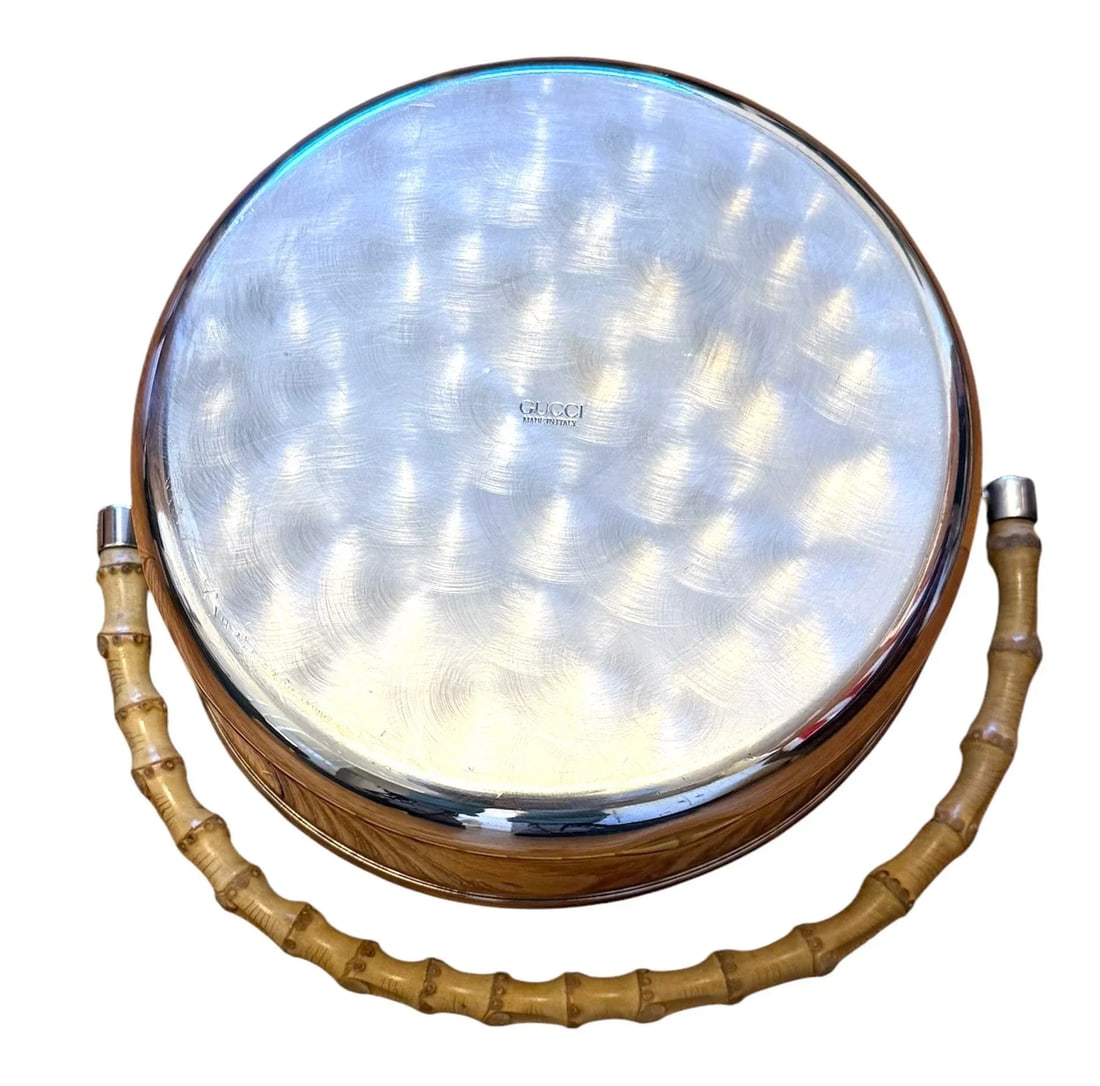 Gucci Silver and Bamboo Large Cachepot - 5