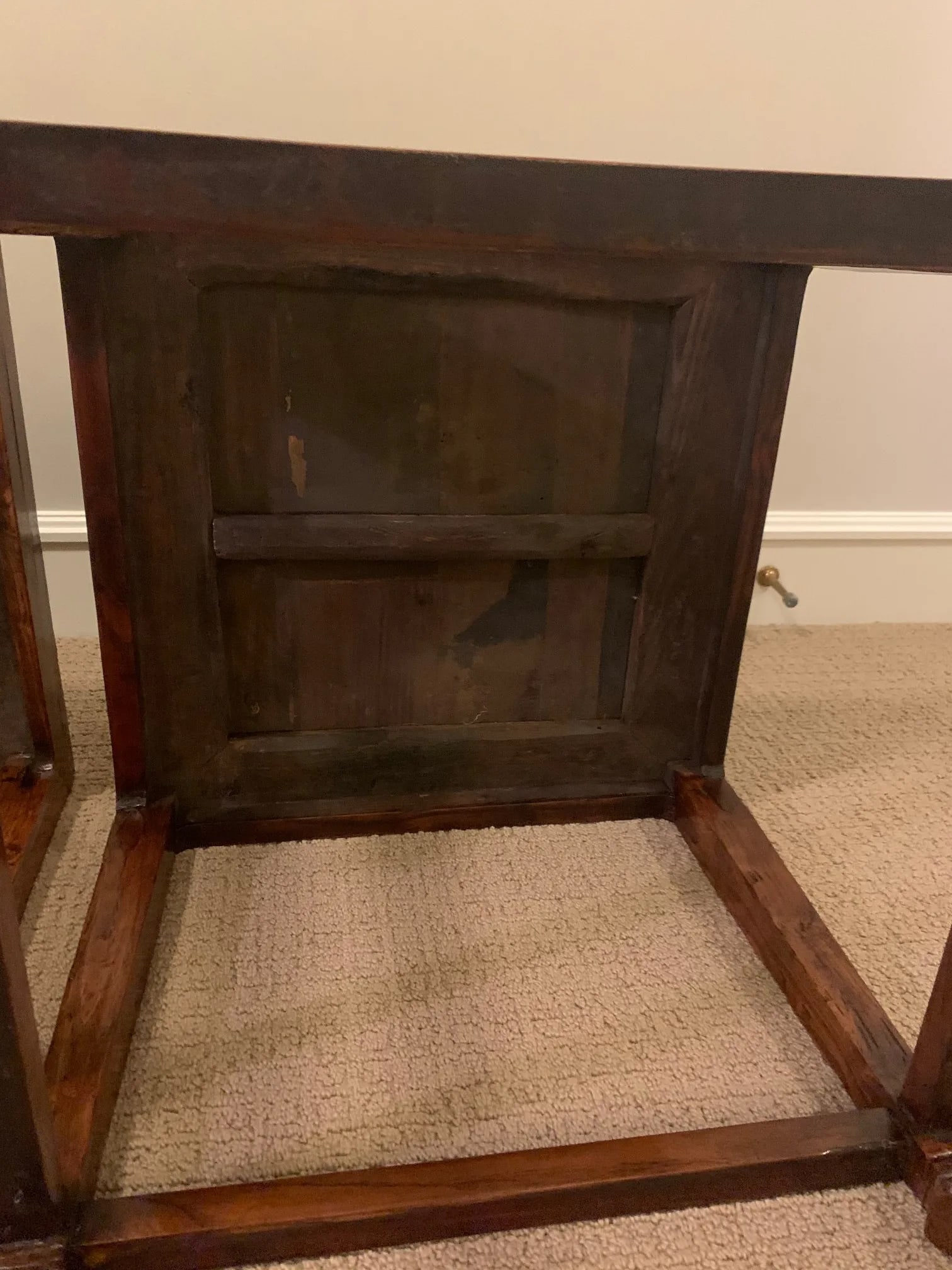 Pair of Chinese Stools With Woven Rattan Top - 6