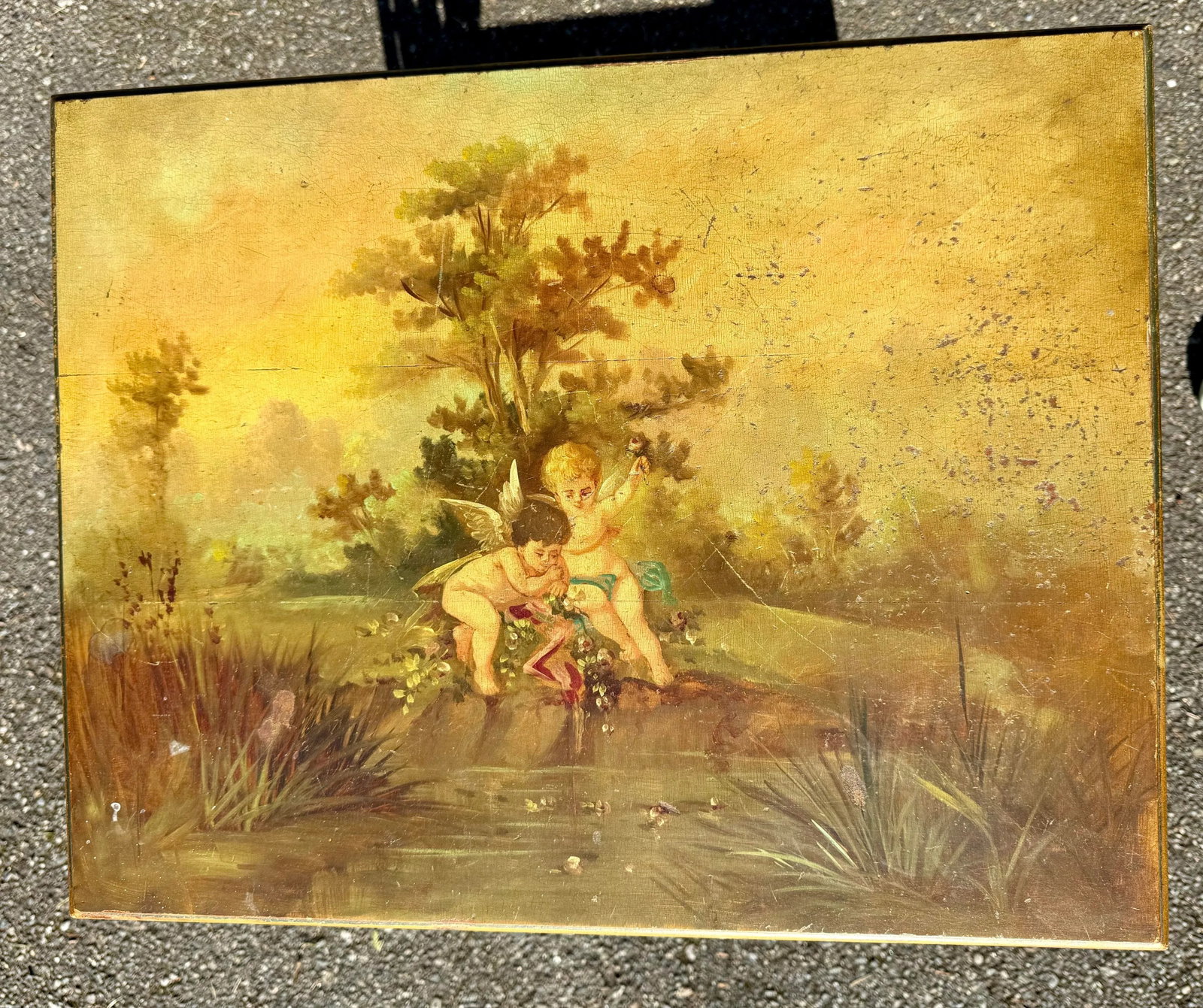Victorian Hand Painted and Gilded Nesting Tables - Set of 4 - 4