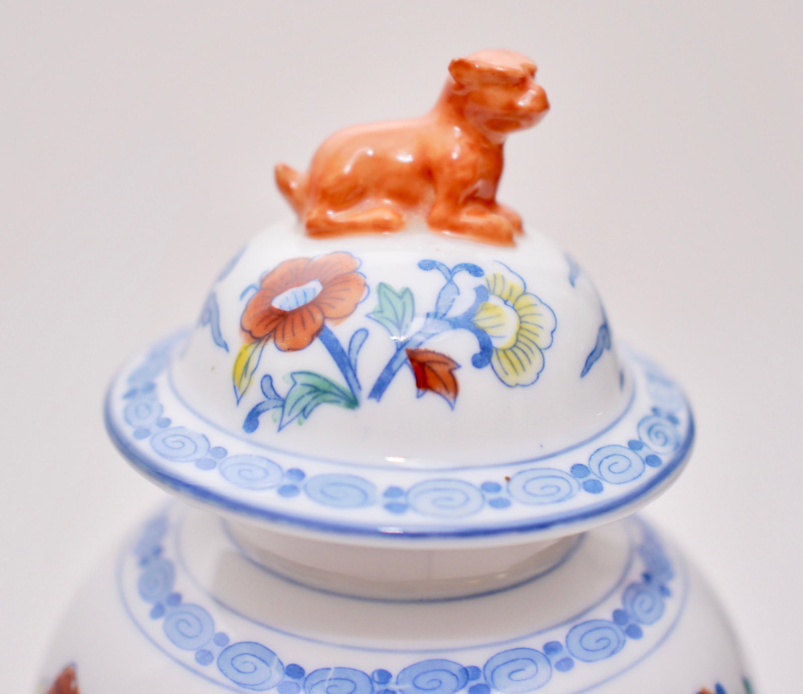 Vintage Chinese Ming Style Glazed Porcelain Lidded Vases - a Pair - 3
