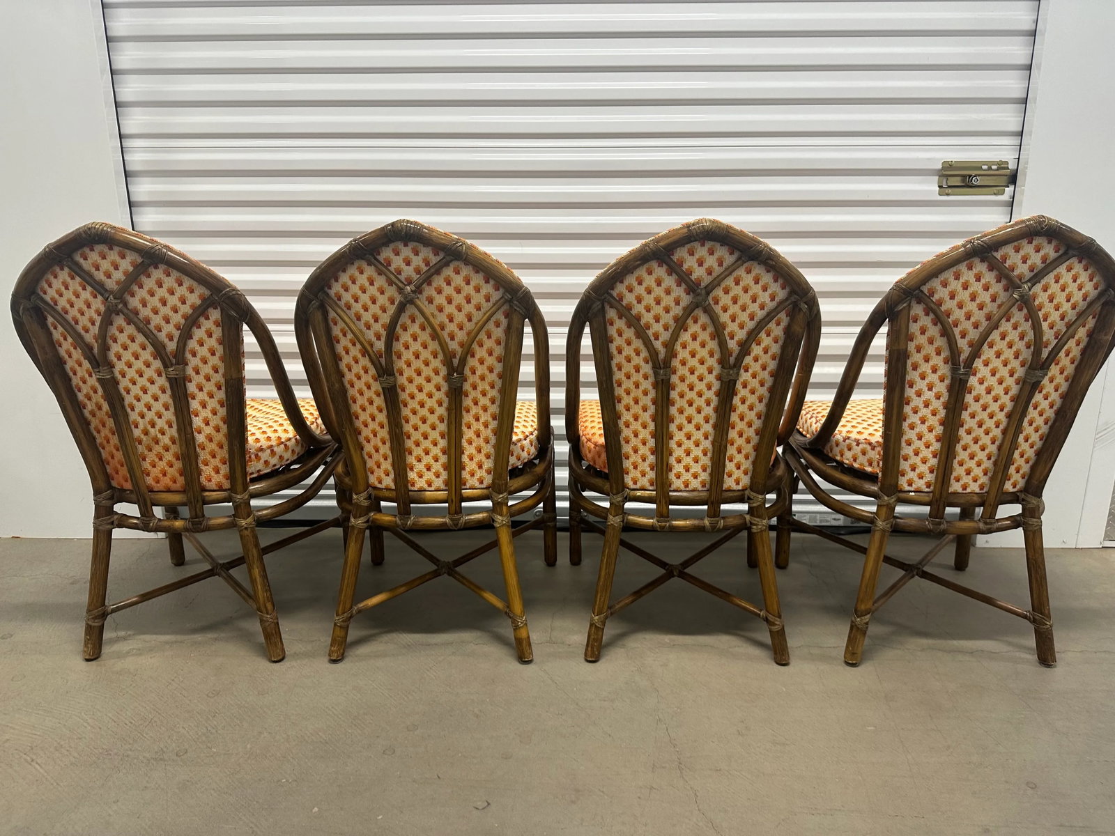 Late 20th Century McGuire Organic Modern Cathedral Dining Chairs- Set of 4 - 2