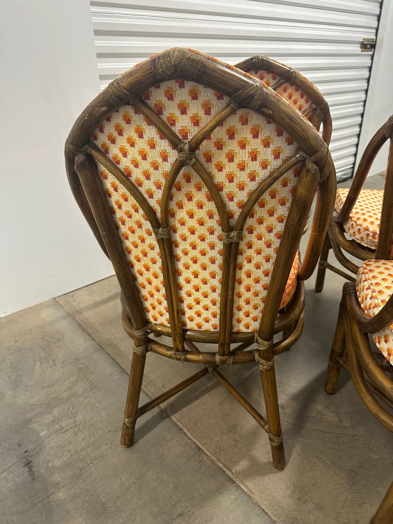 Late 20th Century McGuire Organic Modern Cathedral Dining Chairs- Set of 4 - 3