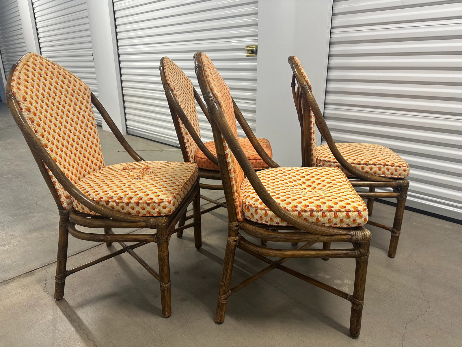 Late 20th Century McGuire Organic Modern Cathedral Dining Chairs- Set of 4 - 4