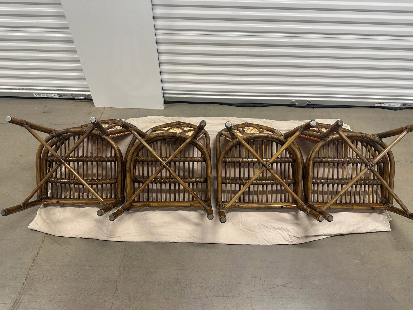 Late 20th Century McGuire Organic Modern Cathedral Dining Chairs- Set of 4 - 6