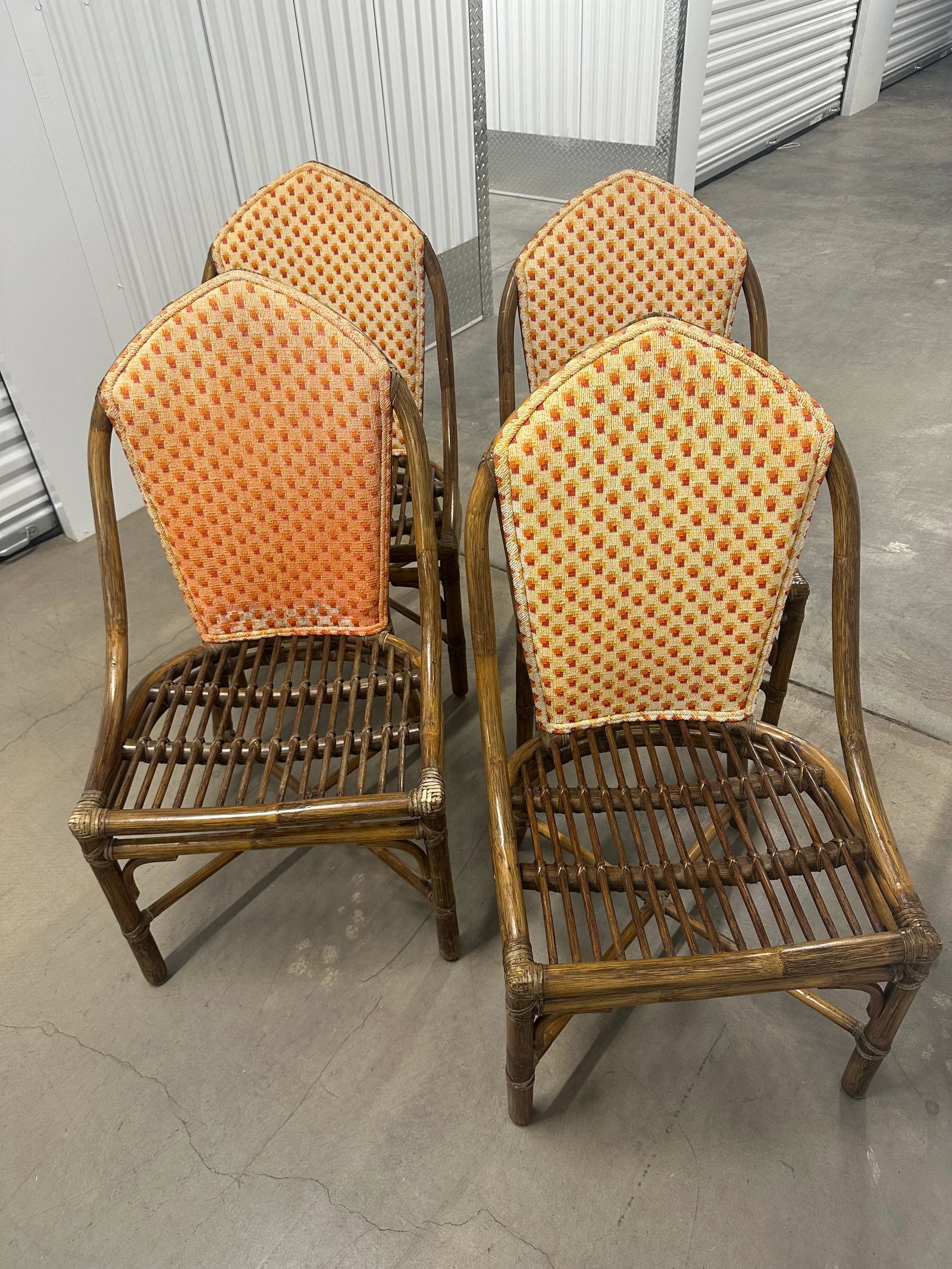 Late 20th Century McGuire Organic Modern Cathedral Dining Chairs- Set of 4 - 7