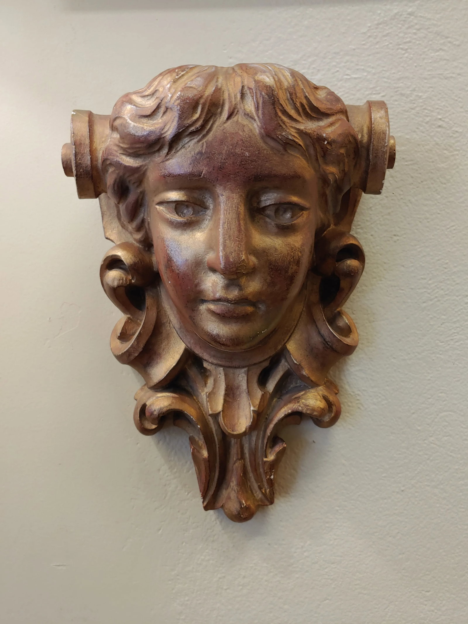 Arte Nouveau Femme Plaster Corbel Wall Hanging - 2