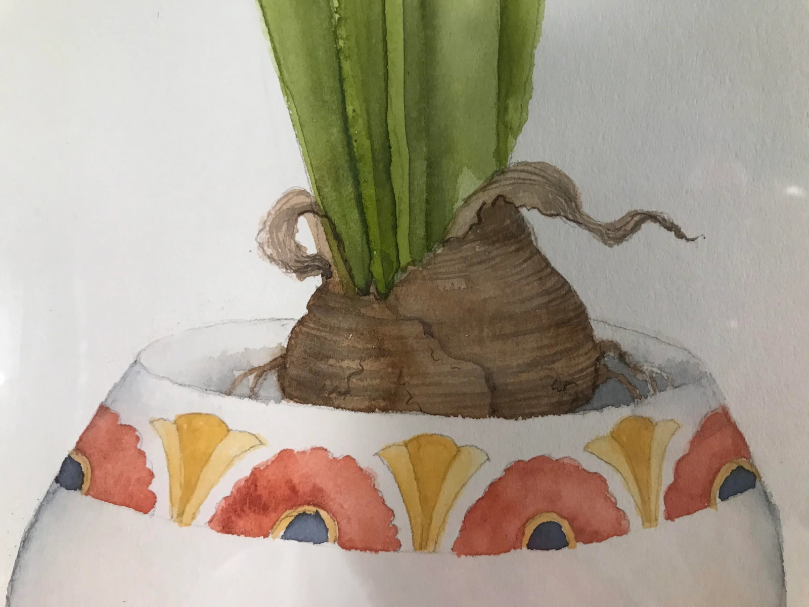 Vintage Hand Painted Watercolor by Jayne Crews - 4