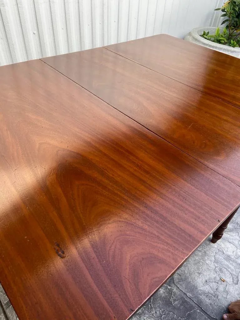 Antique English Edwardian Mahogany Drop Leaf Table - 2