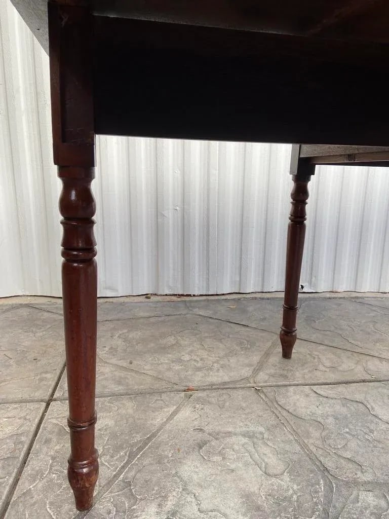 Antique English Edwardian Mahogany Drop Leaf Table - 5