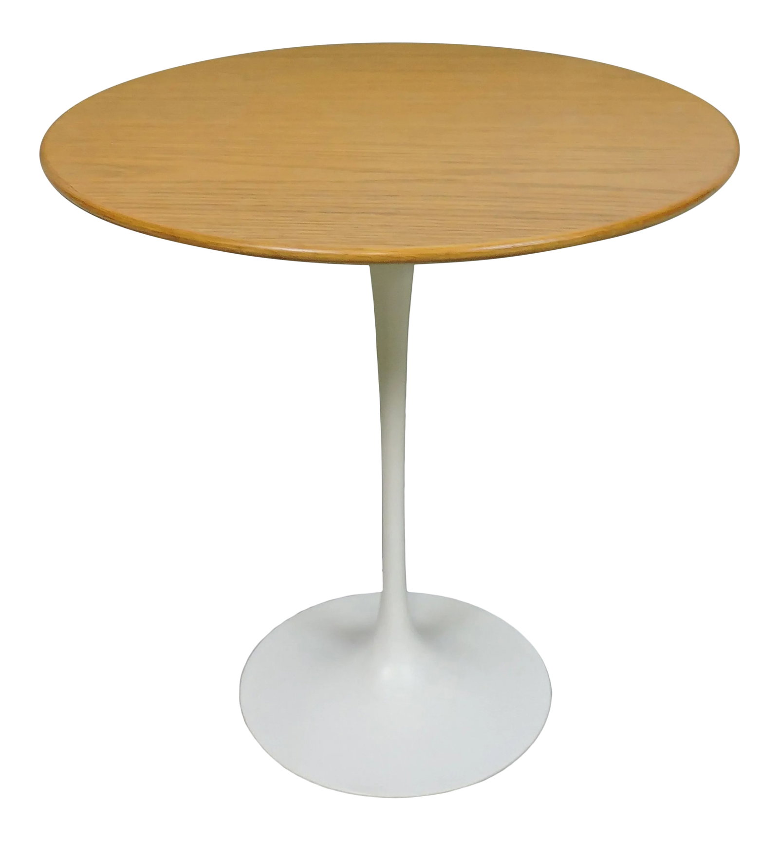1970s Mid-Century Modern Saarinen for Knoll Oak Tulip Pedestal Side Table (1 of 10)