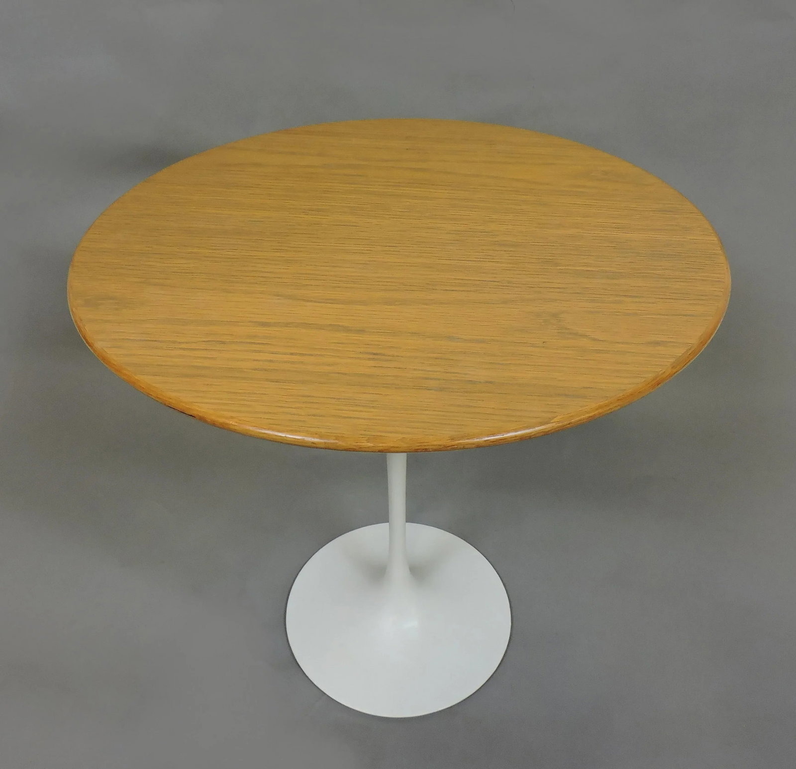 1970s Mid-Century Modern Saarinen for Knoll Oak Tulip Pedestal Side Table - 2