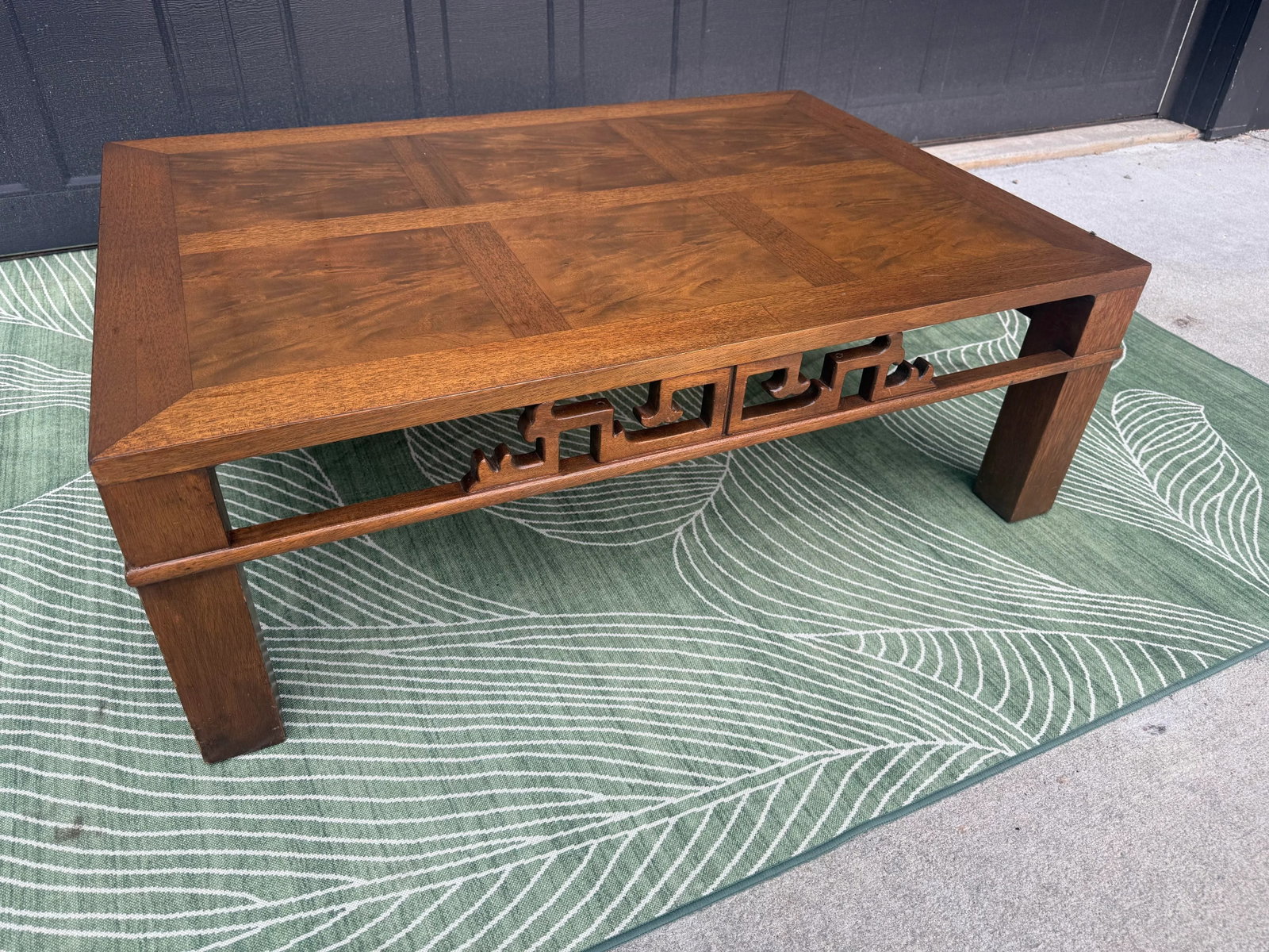 1970s Henredon Walnut Asian Coffee Table - 4