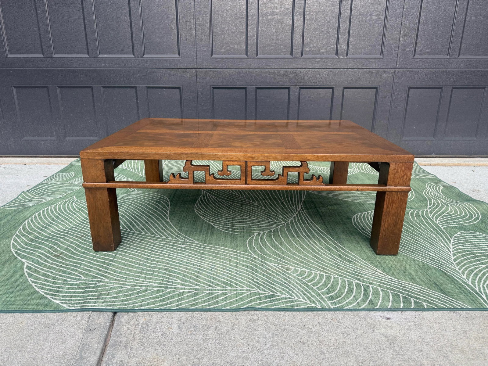 1970s Henredon Walnut Asian Coffee Table - 5
