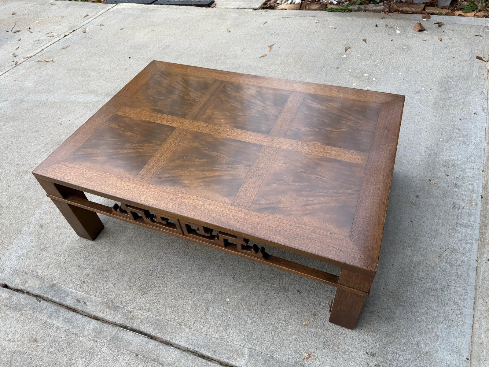 1970s Henredon Walnut Asian Coffee Table - 7