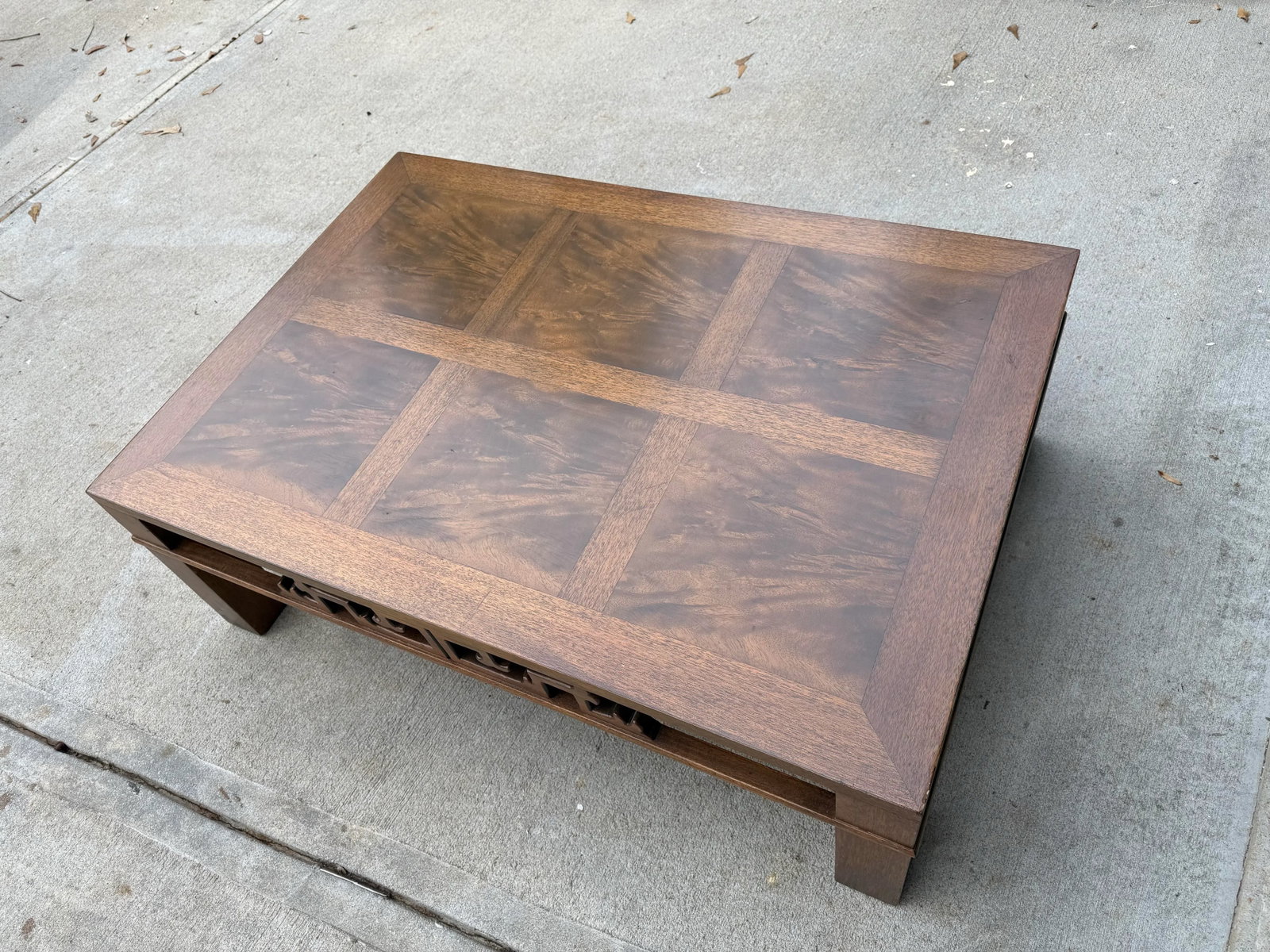 1970s Henredon Walnut Asian Coffee Table - 8