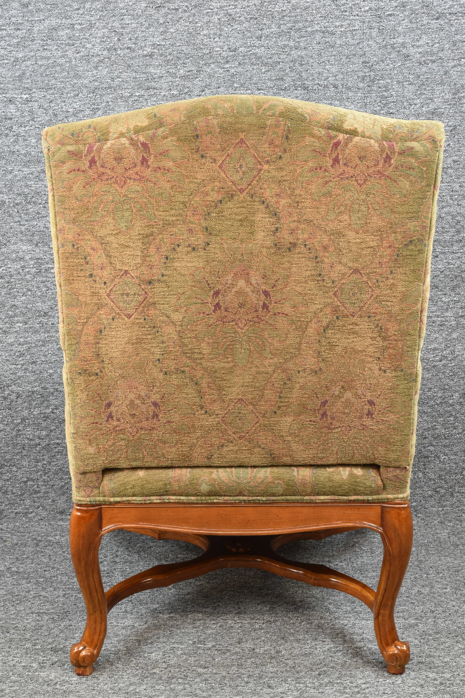 Antique Bernhardt Country French Provincial Carved Detailed Walnut Armchair Library Chair - 6
