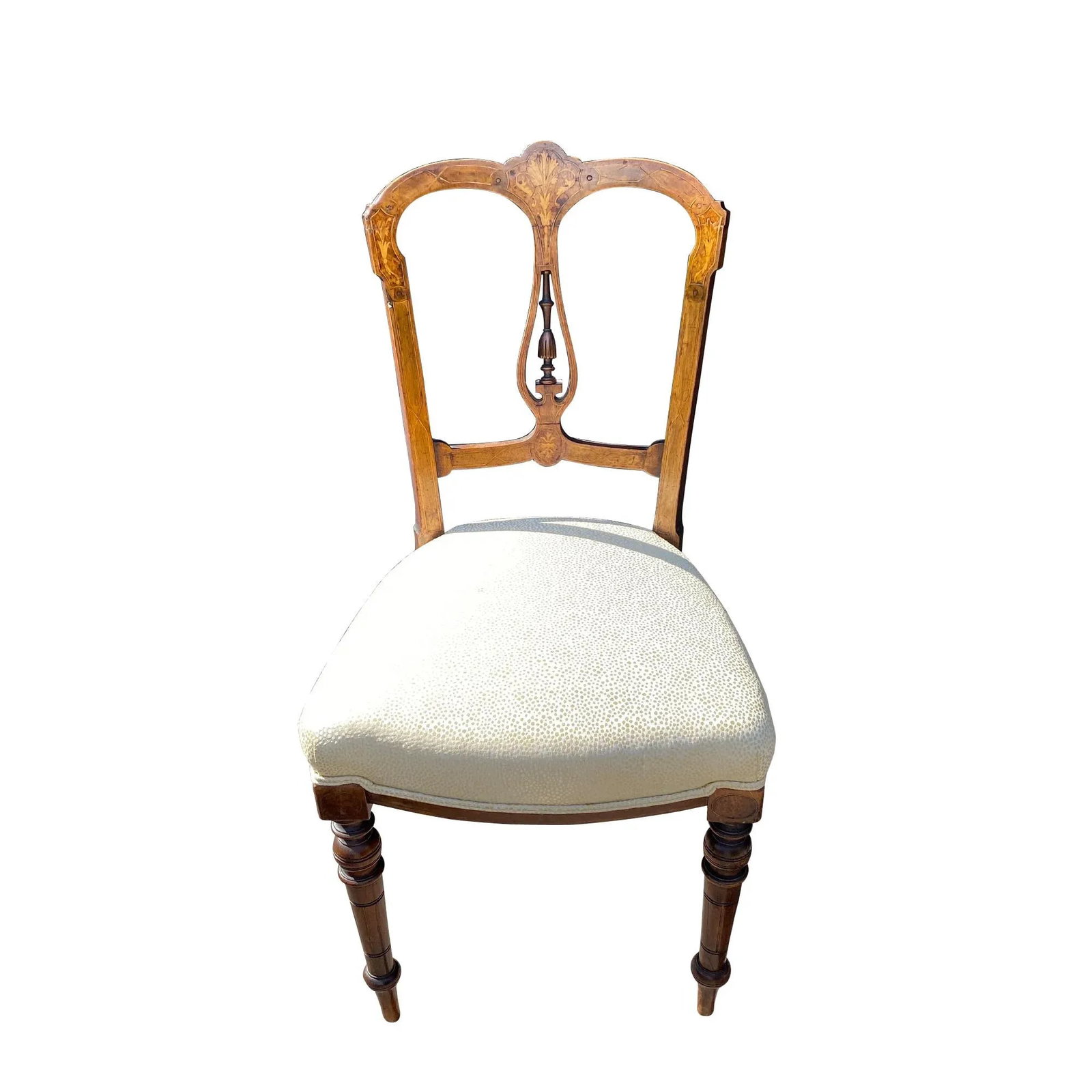 Late 19th Century American Victorian Inlaid Occasional Side Chairs - a Pair - 2