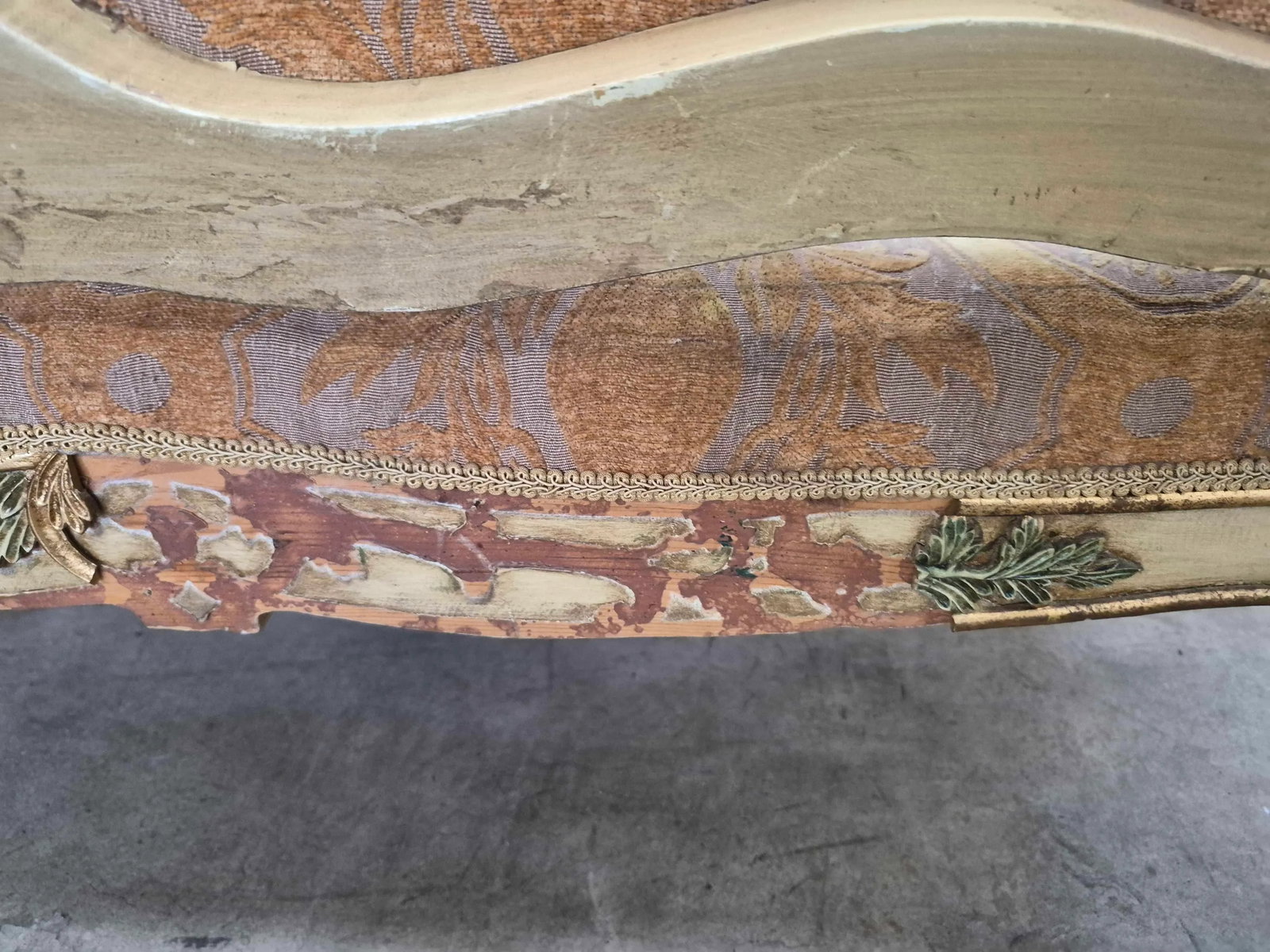 Antique French-Style Carved Settee - 17