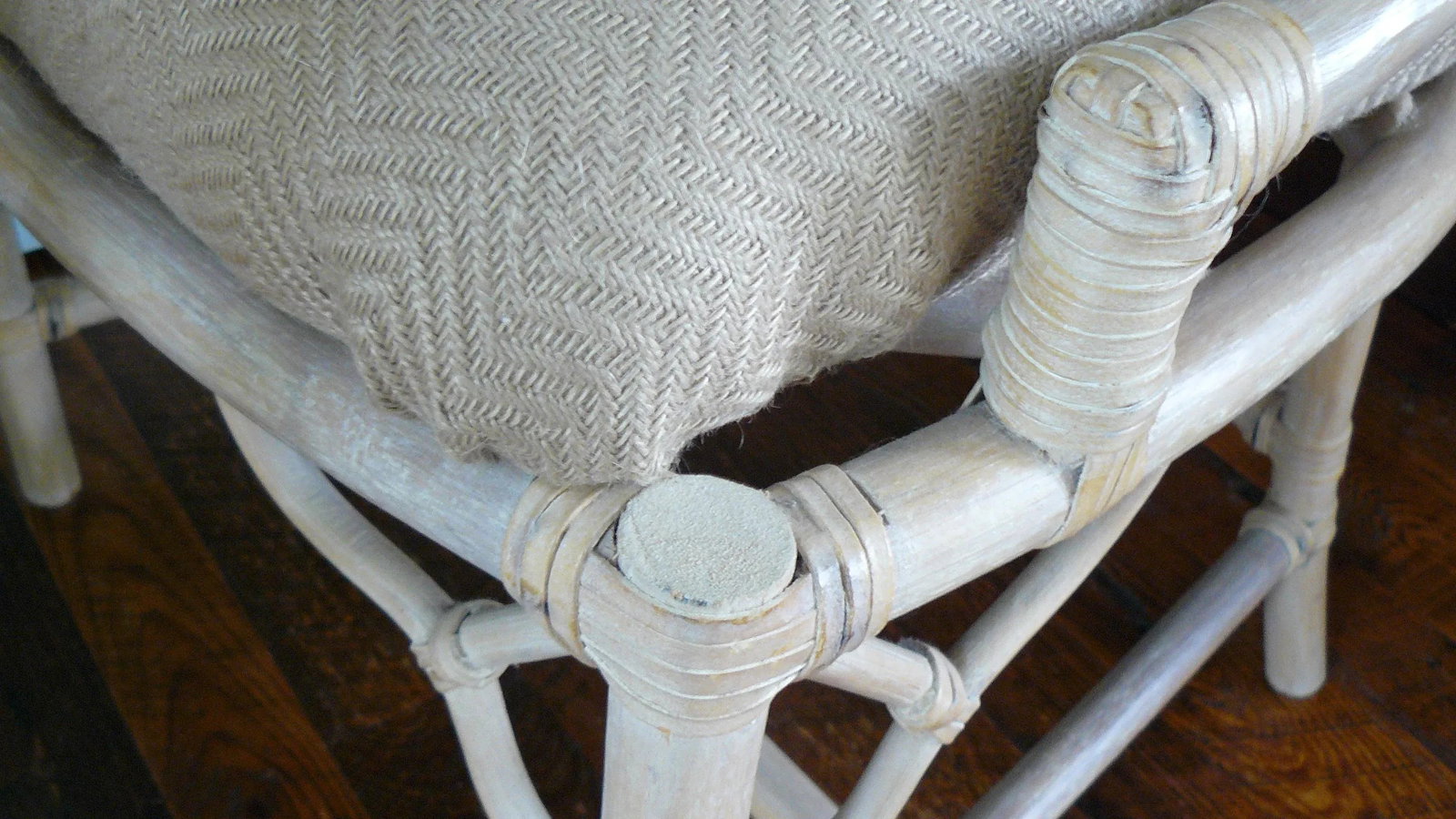 Late 20th Century MacGuire Style "Cracked Ice" Bamboo Chairs - a Pair - 8