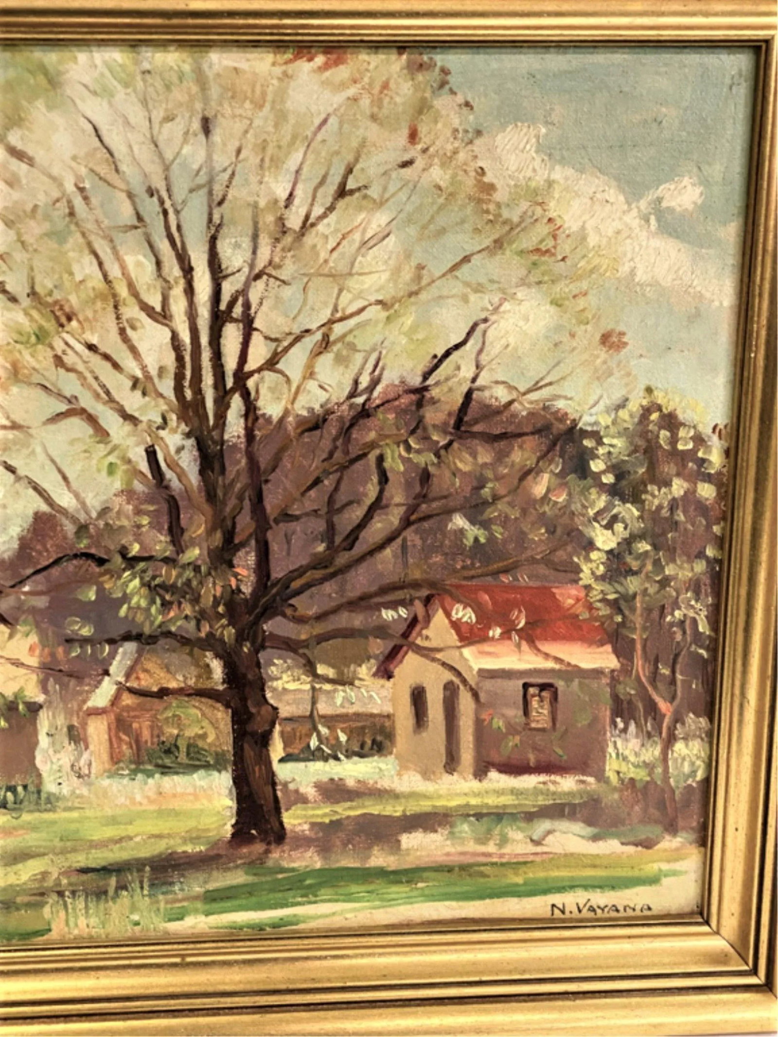 Nunzio Vayana Landscape Oil Painting, Framed - 4