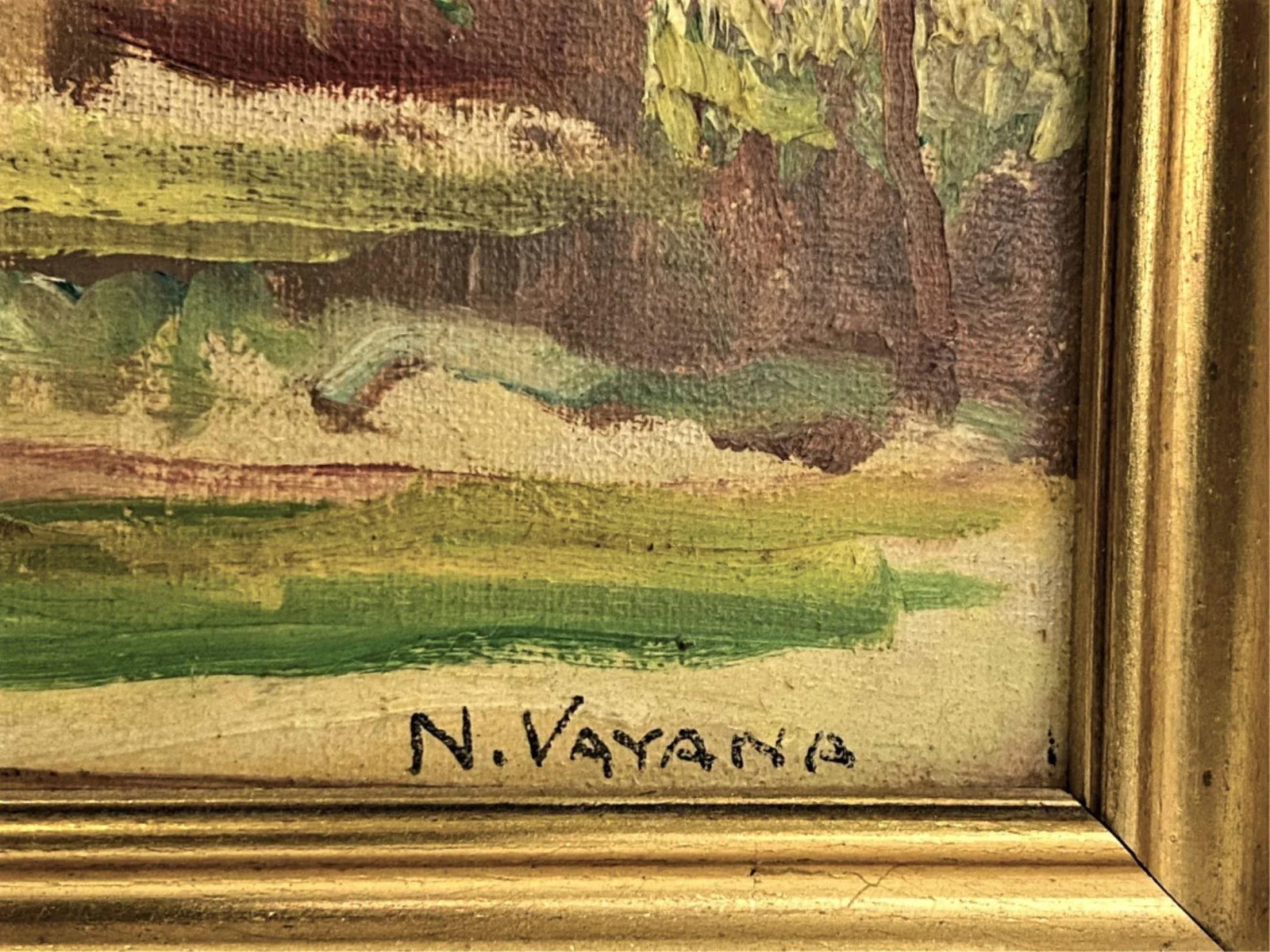 Nunzio Vayana Landscape Oil Painting, Framed - 5