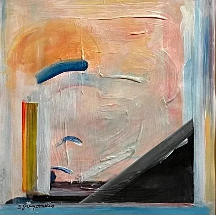 Abstract Expressionist Painting, 'Harbor' - 3