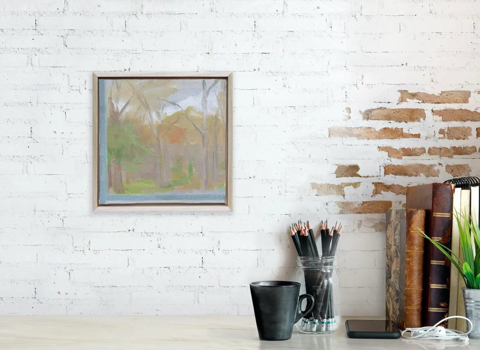Contemporary Landscape Sketch by Michelle Farro, Framed - 9