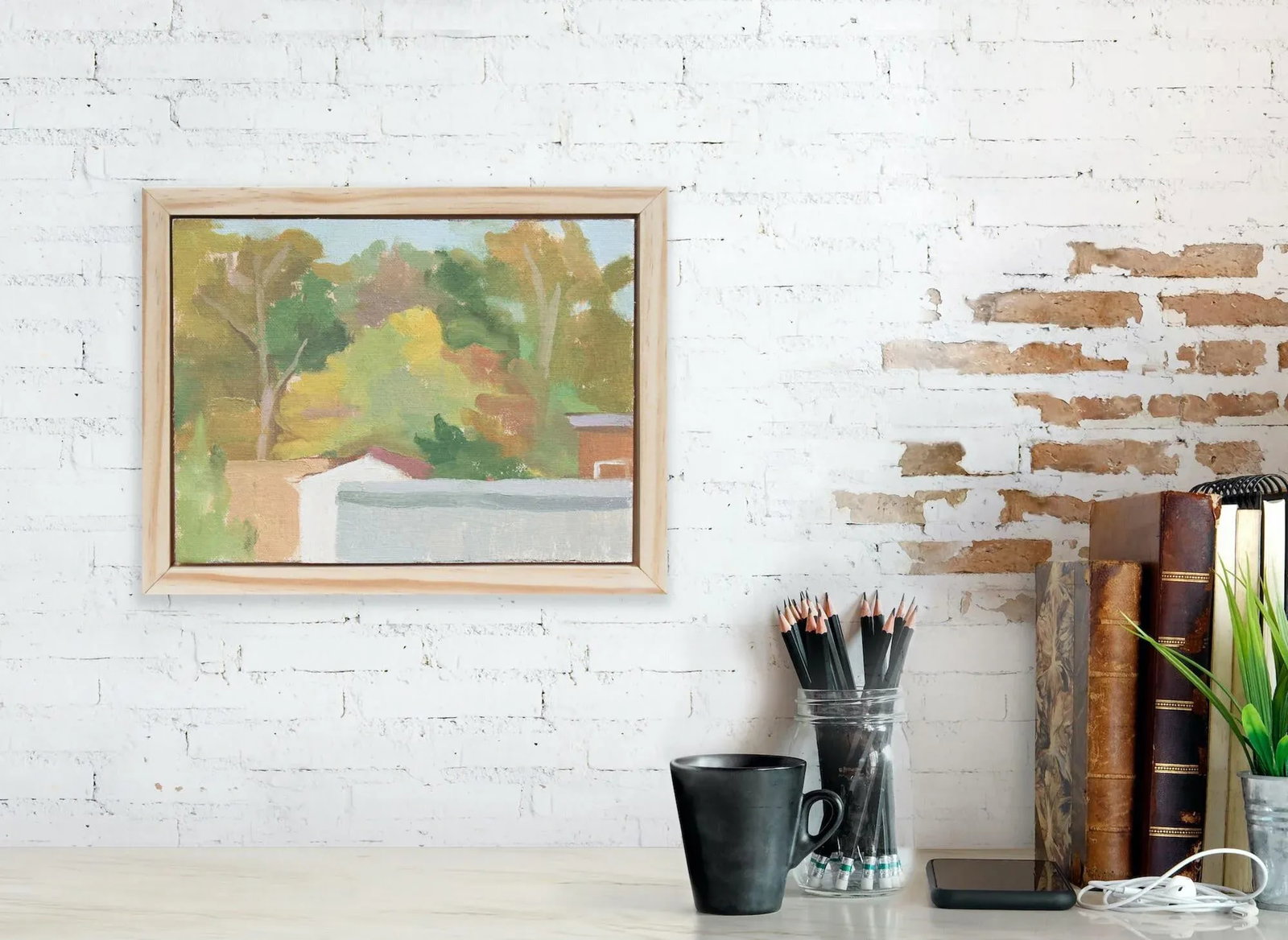 Northeast Fall Framed Oil Painting by Michelle Farro - 2