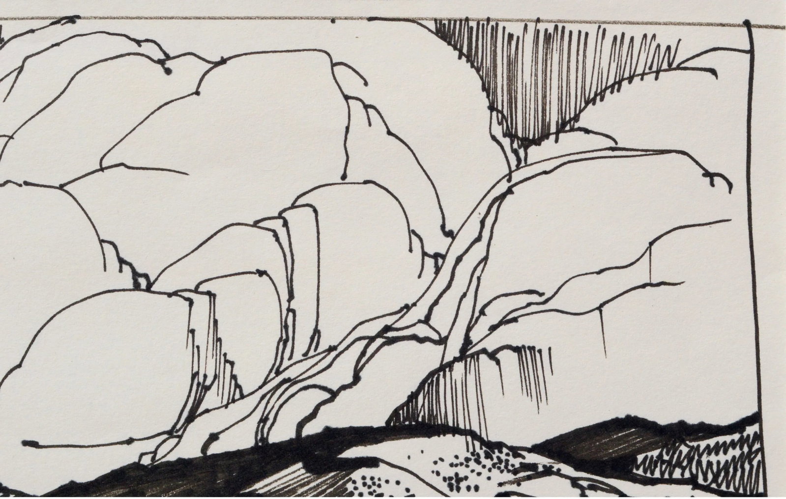 "Big Cloud Landscape" Impressionist Maker Illustration by Laurence Sisson circa 1960s - 3