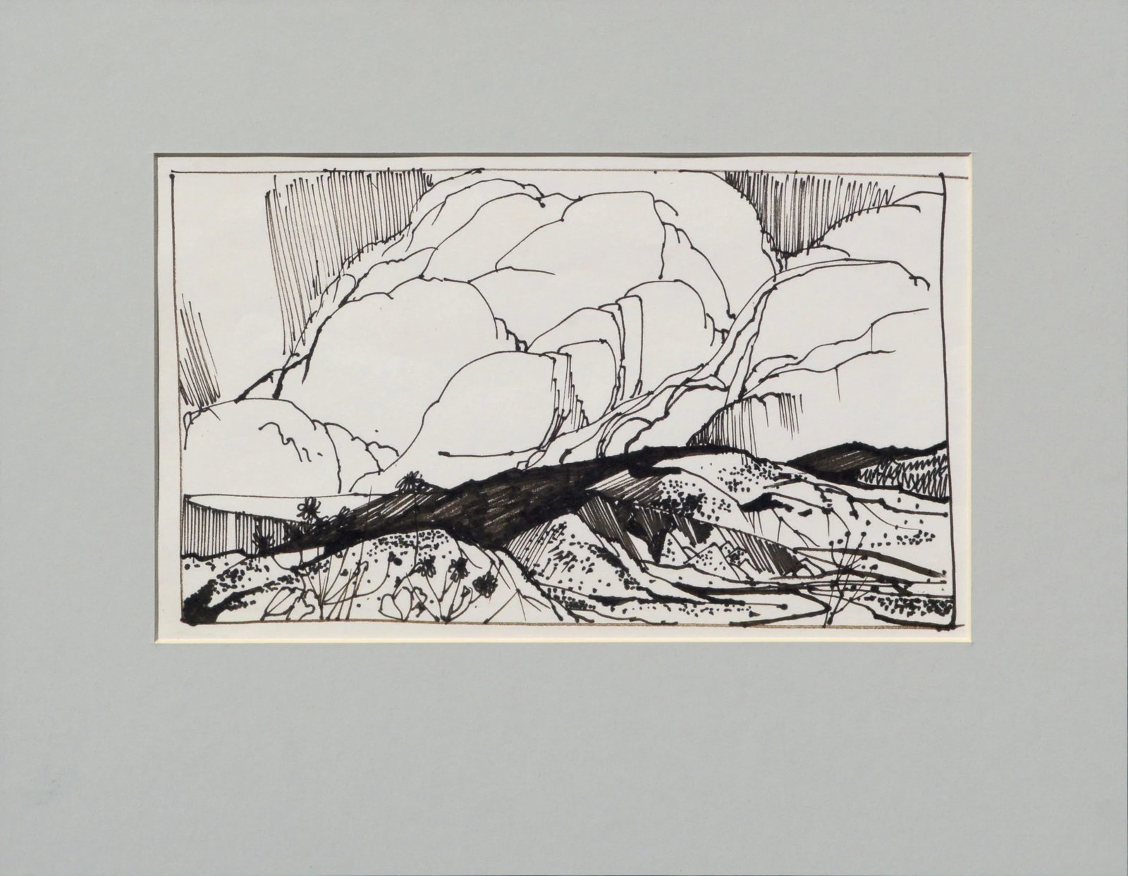"Big Cloud Landscape" Impressionist Maker Illustration by Laurence Sisson circa 1960s - 8