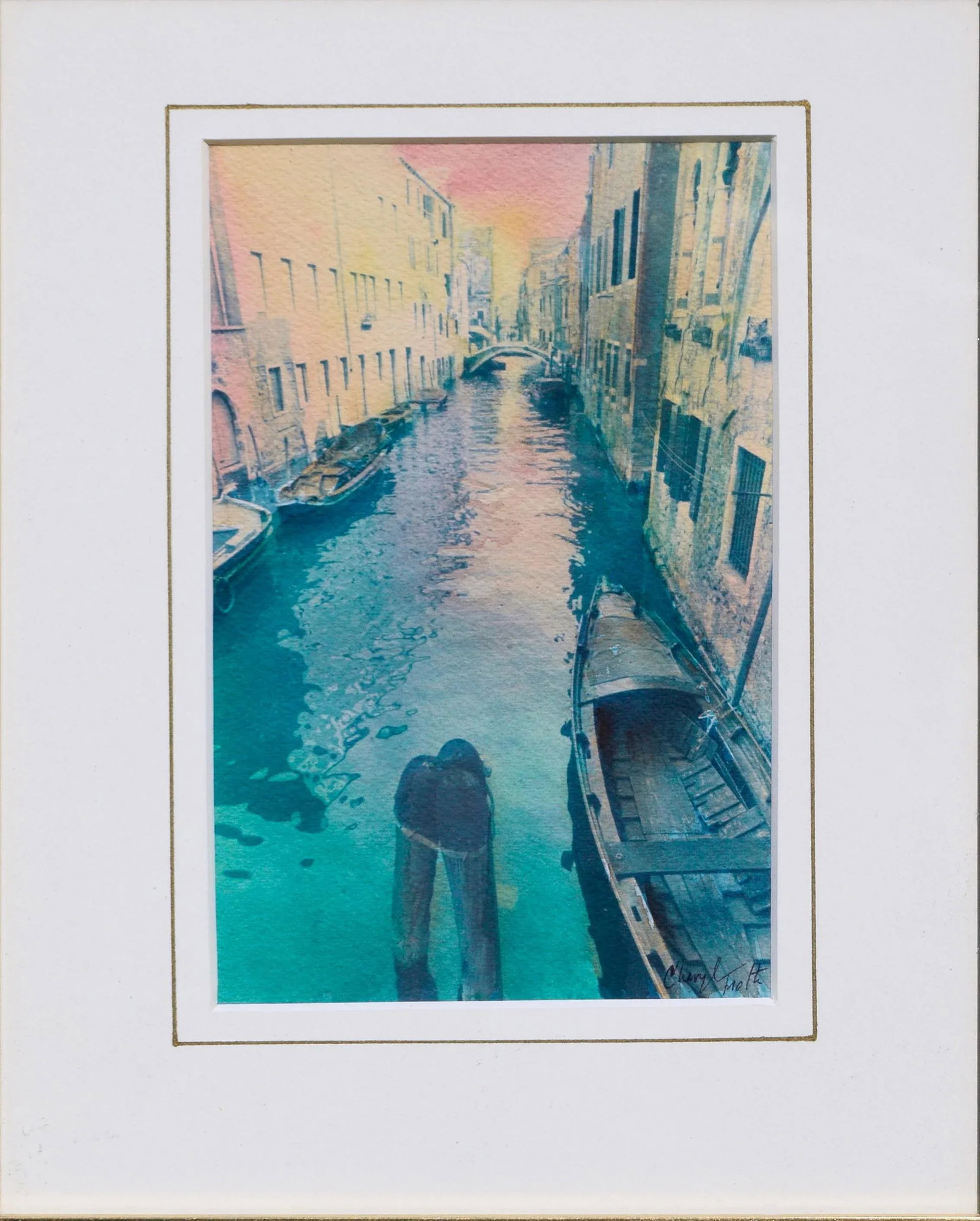 Cheryl Trotter Realism Venice Canal Cyanotype 1980 - 2