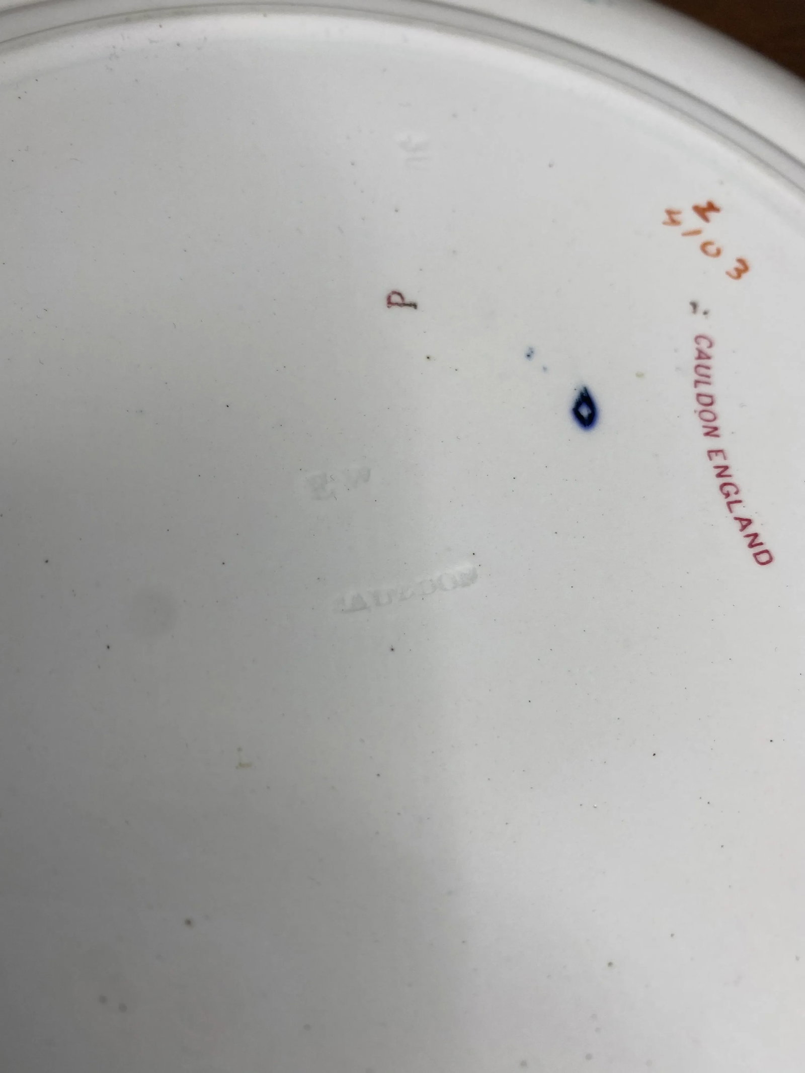 English Cauldon Dinner Plate - 4
