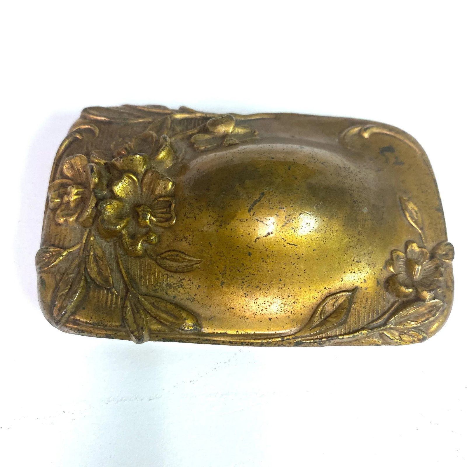 Vintage Art Nuevo Glass and Metal Vanity Box - 7