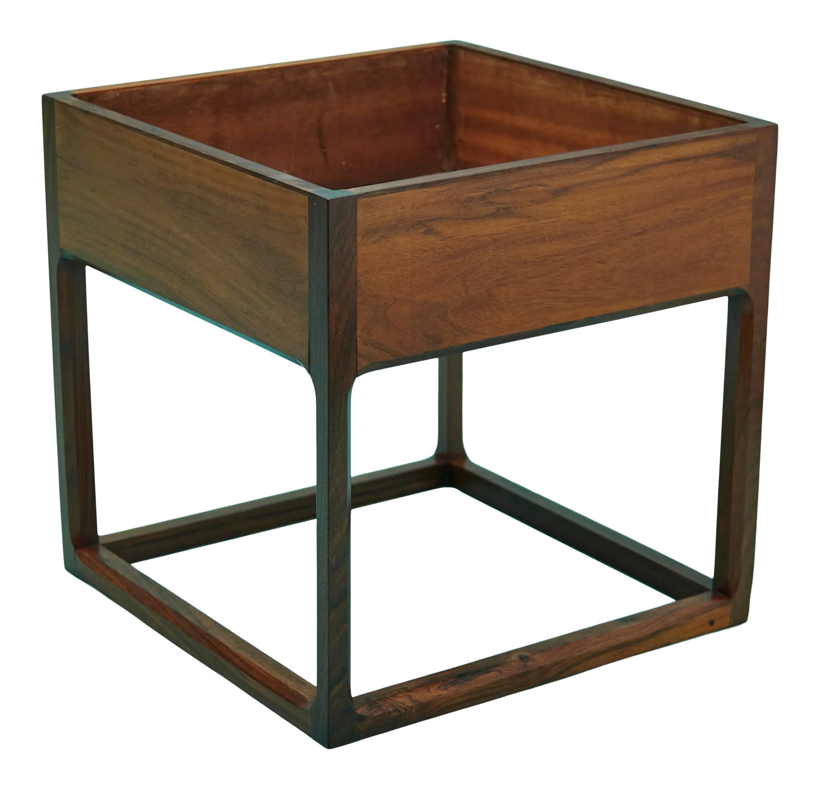 1960s Asked Kjersgaard Danish Rosewood Mid-Century Modernist Planter: Aksel Kjersgaard rosewood /exotic wood Mid-Century Modernist planter. With the classic style you have known by this designer aksel. A perfect addition to any home to bring to nature inside.