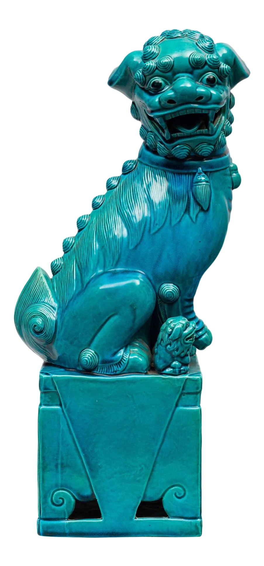Chinese Large Turquoise Foo Dog (1 of 9)