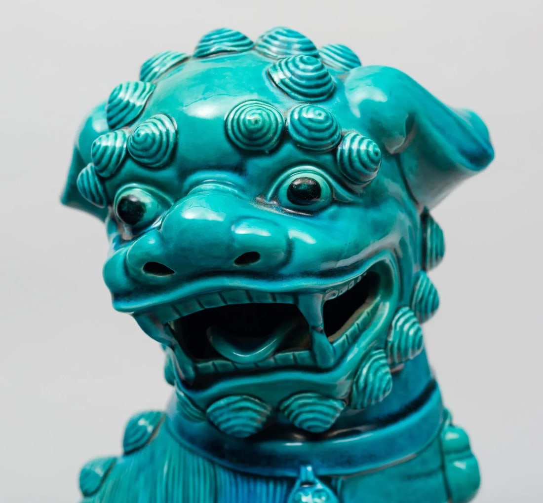 Chinese Large Turquoise Foo Dog - 6