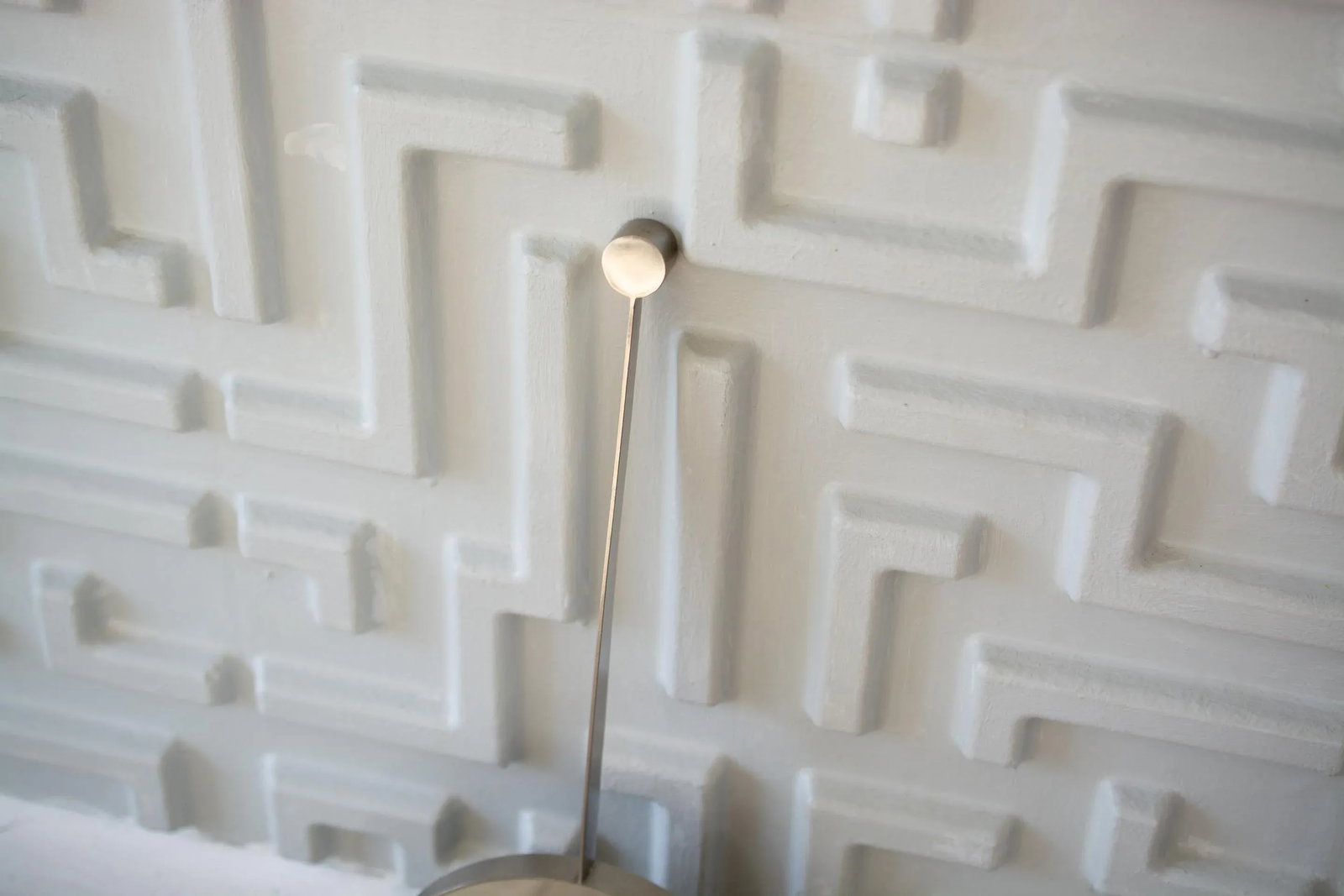 Midcentury Modern French Silver Drop Mirror - 3