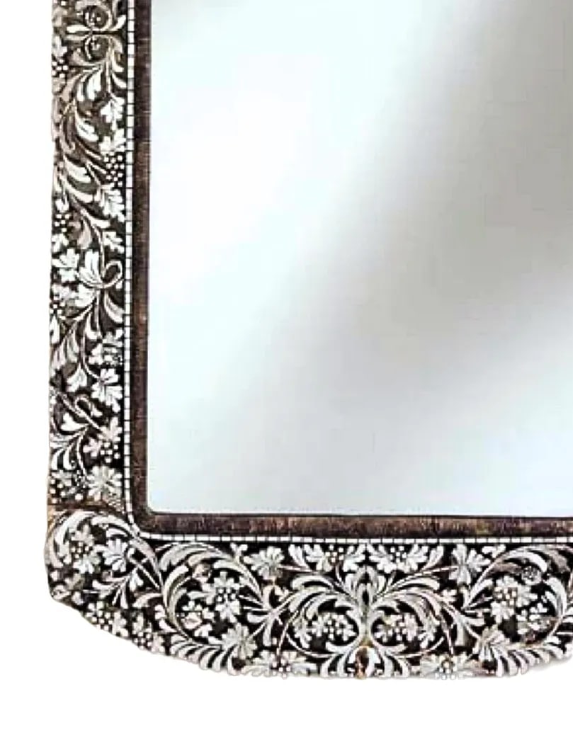 Late 20th Century Oversized Hand-Inlaid Glass Mosaic Floor Mirror - 2