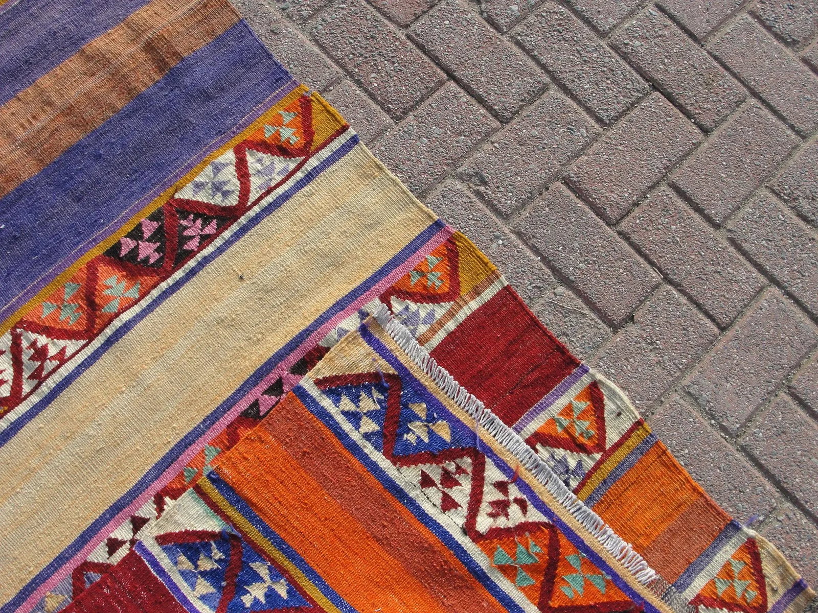 Vintage Turkish Kilim Rug, Kilim Runner 2.8 X 7.5 Ft - 10