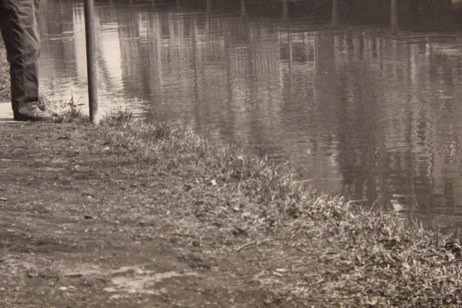 European Canal Fisherman Early Black and White Photograph - 4