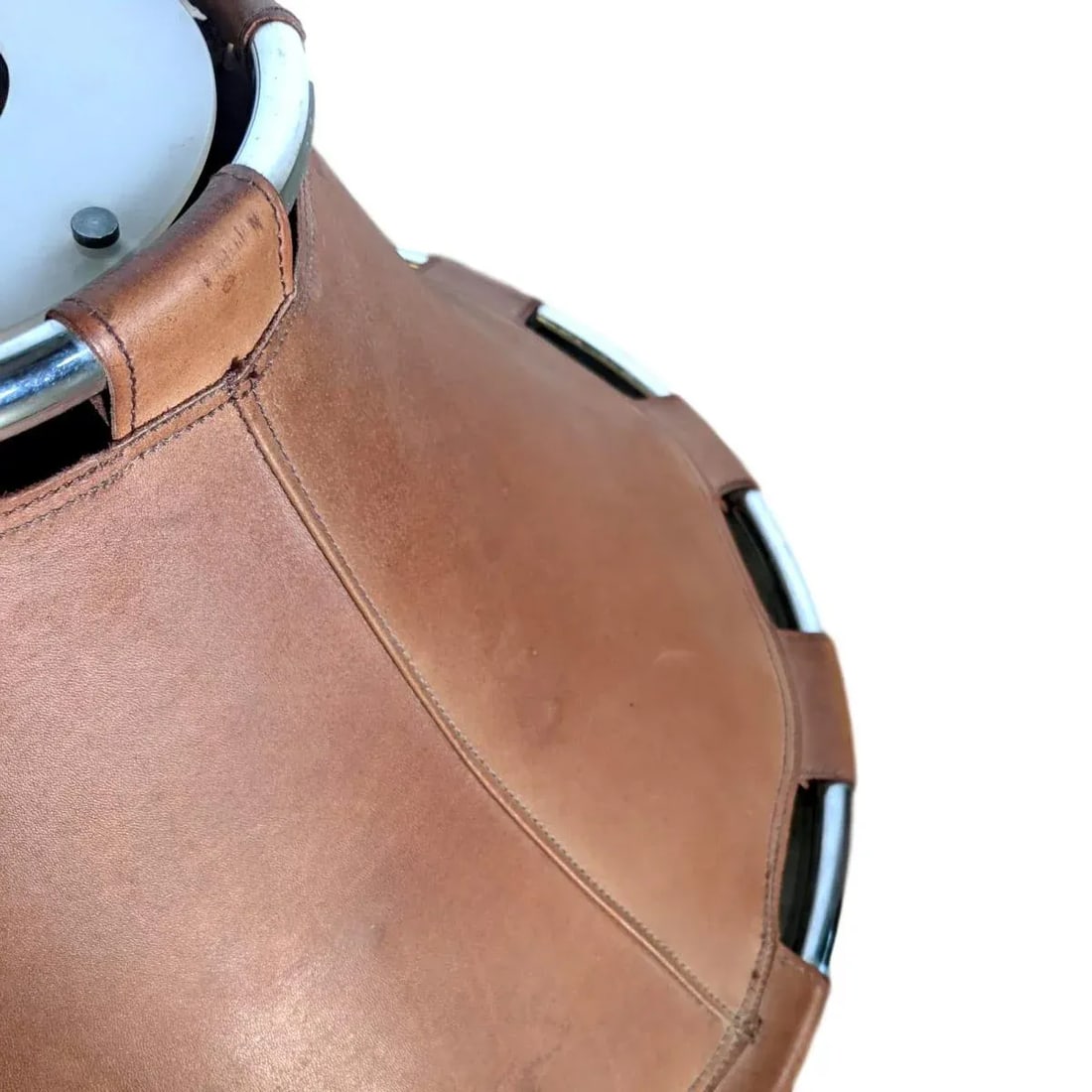 Scandinavian Modern 1970s Leather Pendant Lamp by Anna Ahrens for Atelje, Sweden - 8